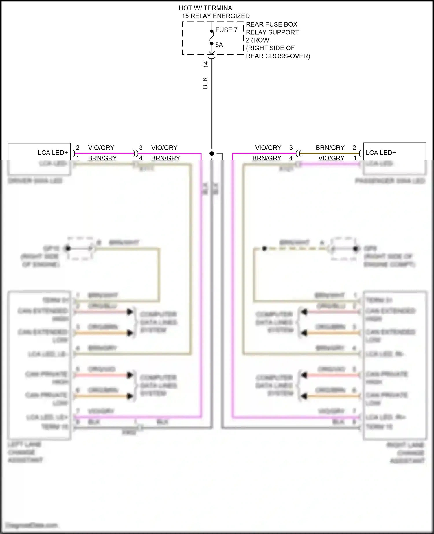 Wiring diagram computer data lines system for Porsche 911 GT3 RS 991 facelift (2018-2019) (24 of 91)