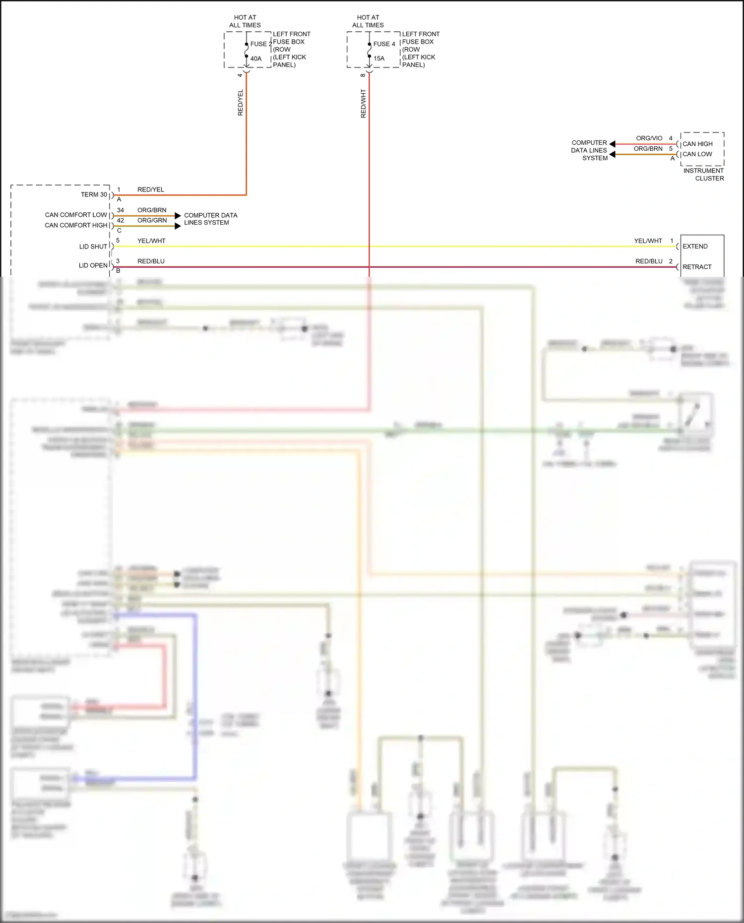 Wiring diagram computer data lines system for Porsche 911 GT3 RS 991 facelift (2018-2019) (50 of 91)
