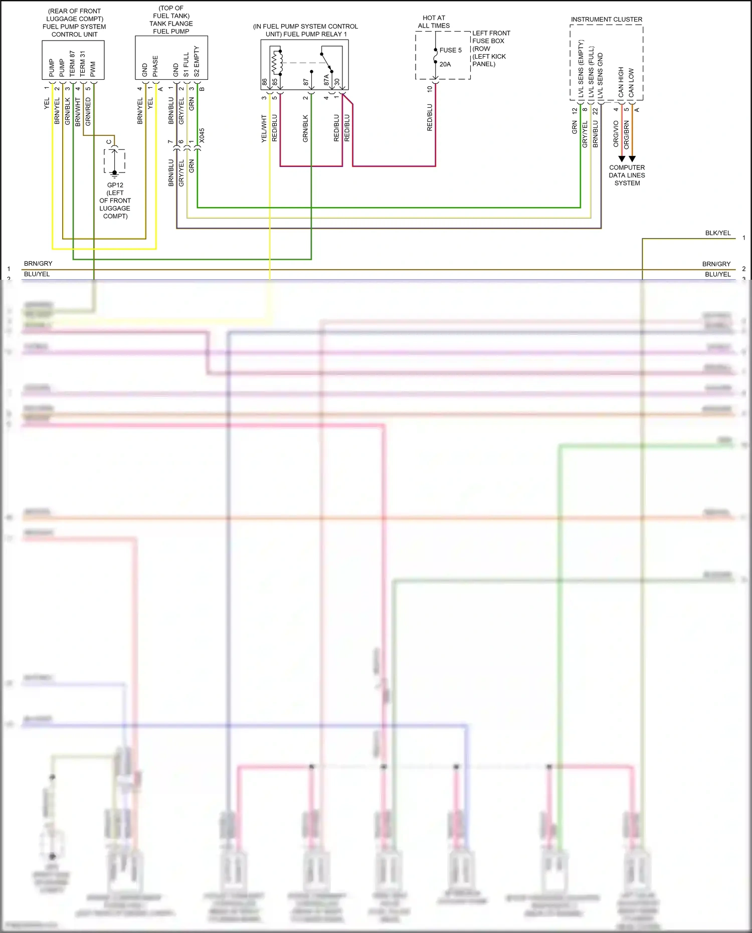 Wiring diagram computer data lines system for Porsche 911 GT3 RS 991 facelift (2018-2019) (90 of 91)