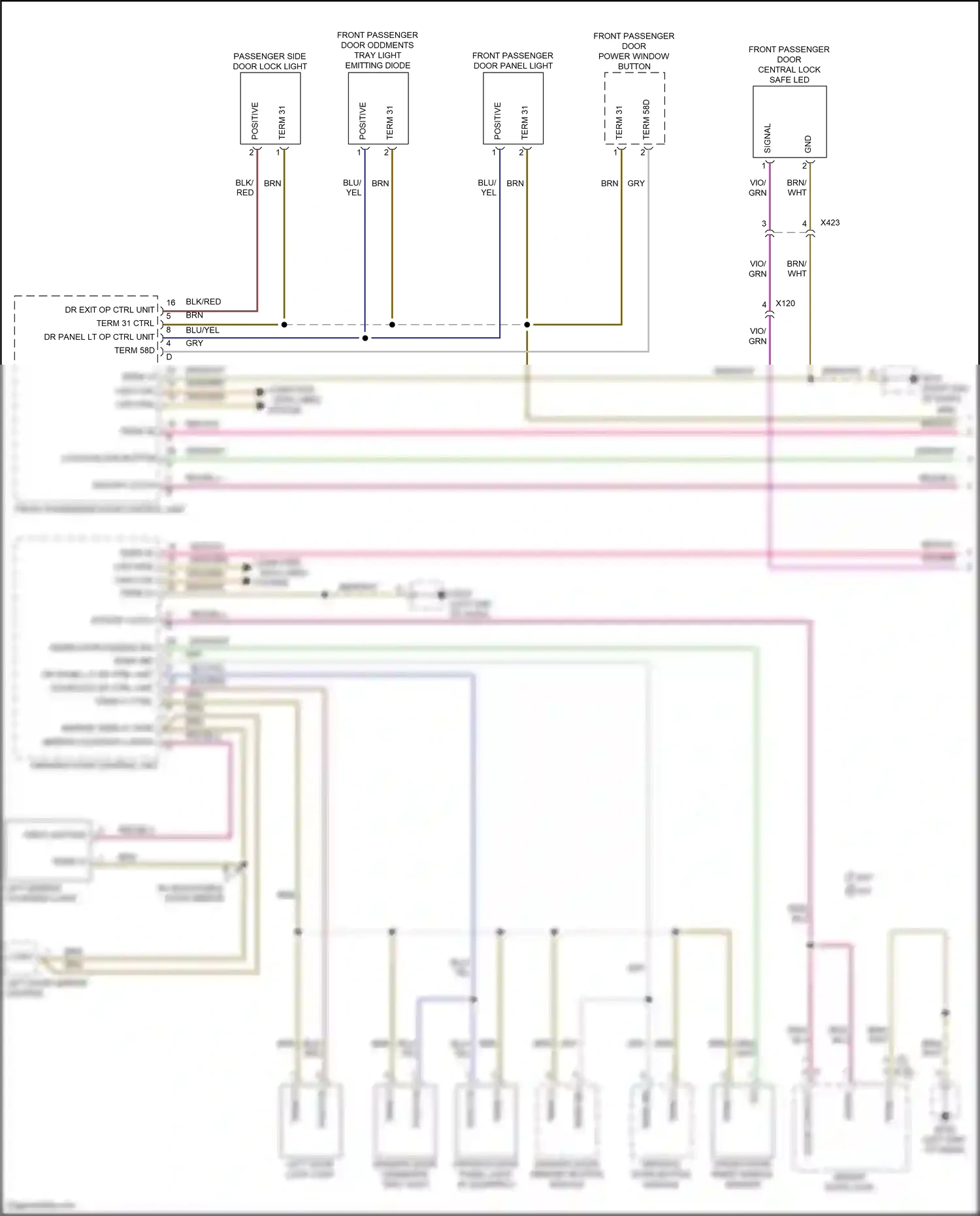 Wiring diagram dr exit op ctrl unit for Porsche 911 GT3 RS 991 facelift (2018-2019) (1 of 1)