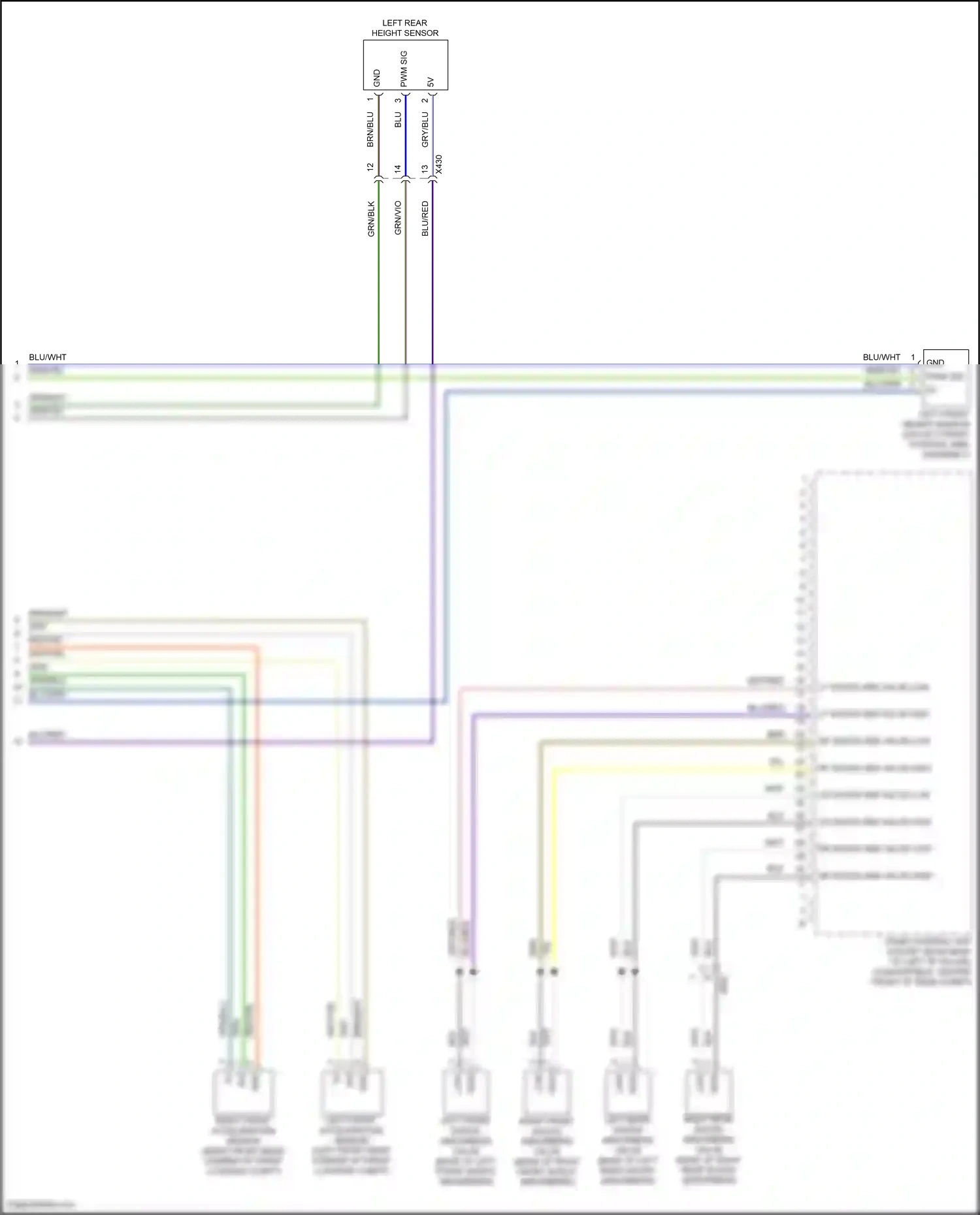 Wiring diagram left front acceleration sensor for Porsche 911 GT3 RS 991 facelift (2018-2019) (1 of 1)