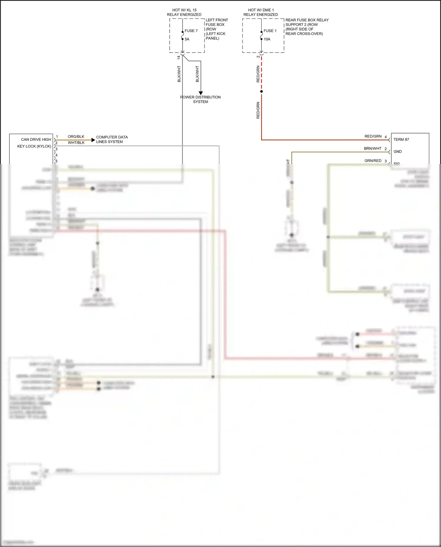 Wiring diagram serial interface for Porsche 911 GT3 RS 991 facelift (2018-2019) (2 of 2)