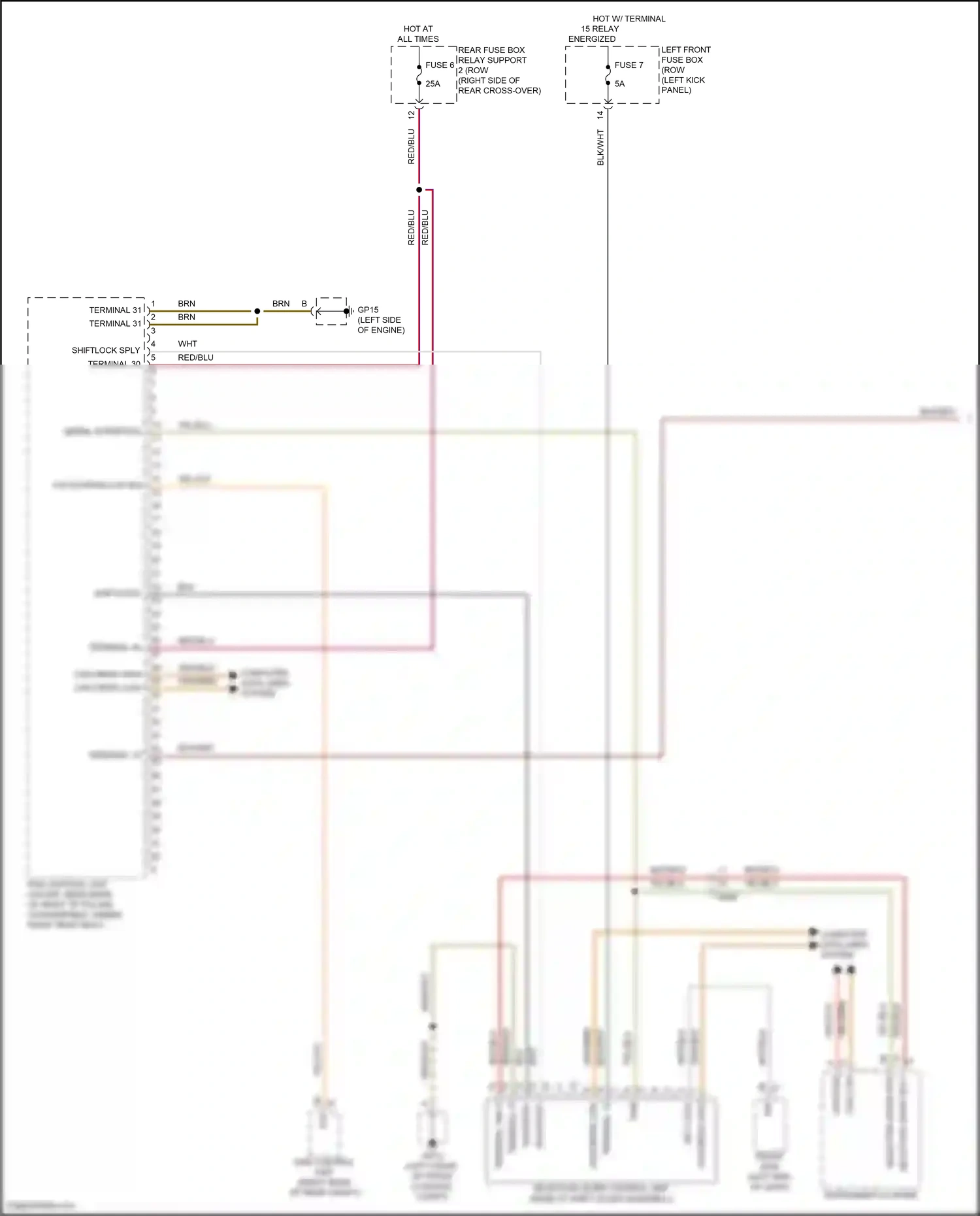 Wiring diagram serial interface for Porsche 911 GT3 RS 991 facelift (2018-2019) (1 of 2)