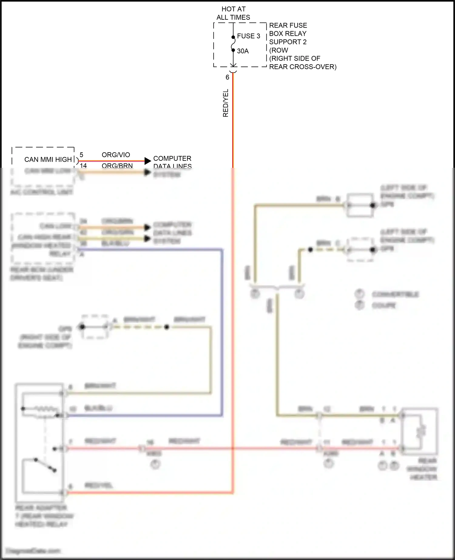 Wiring diagram a/c control unit for Porsche 911 GT3 991 facelift (2017-2019) (3 of 12)