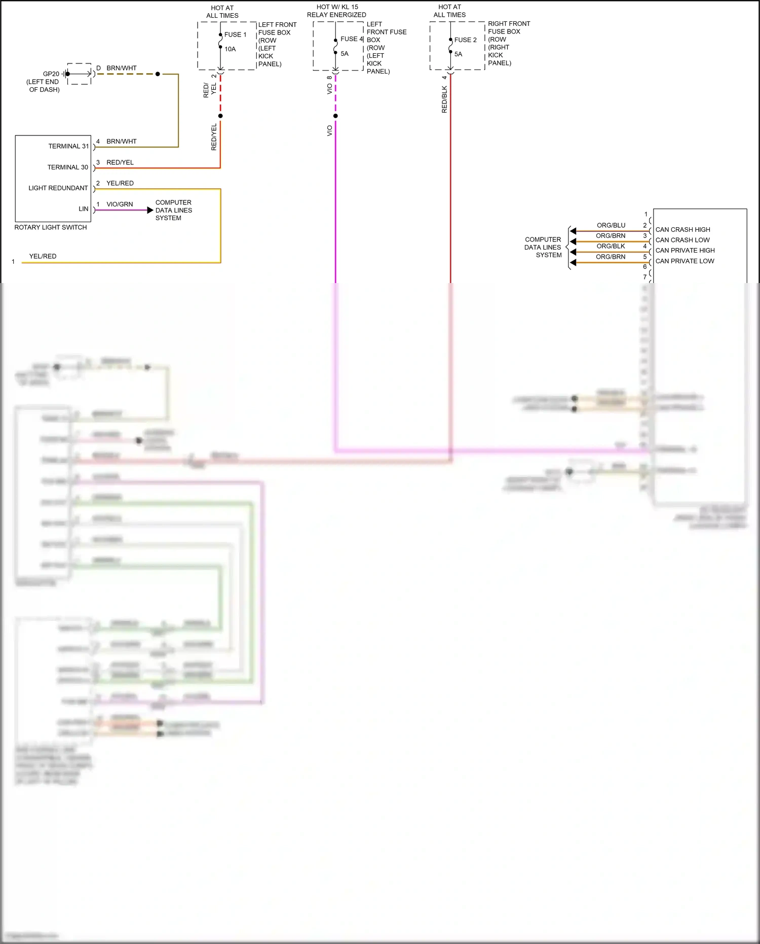 Wiring diagram computer data lines system for Porsche 911 GT3 991 facelift (2017-2019) (65 of 91)