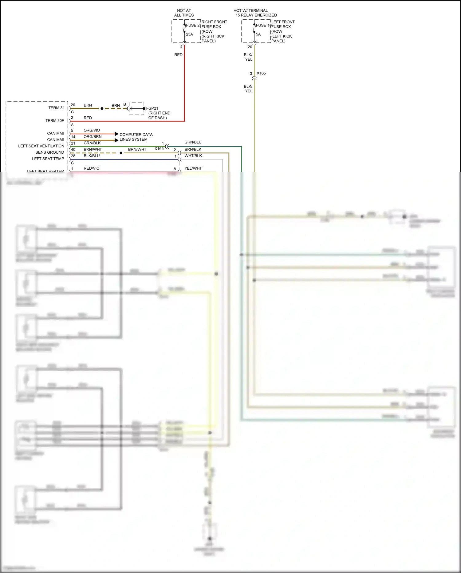 Wiring diagram computer data lines system for Porsche 911 GT3 991 facelift (2017-2019) (3 of 91)