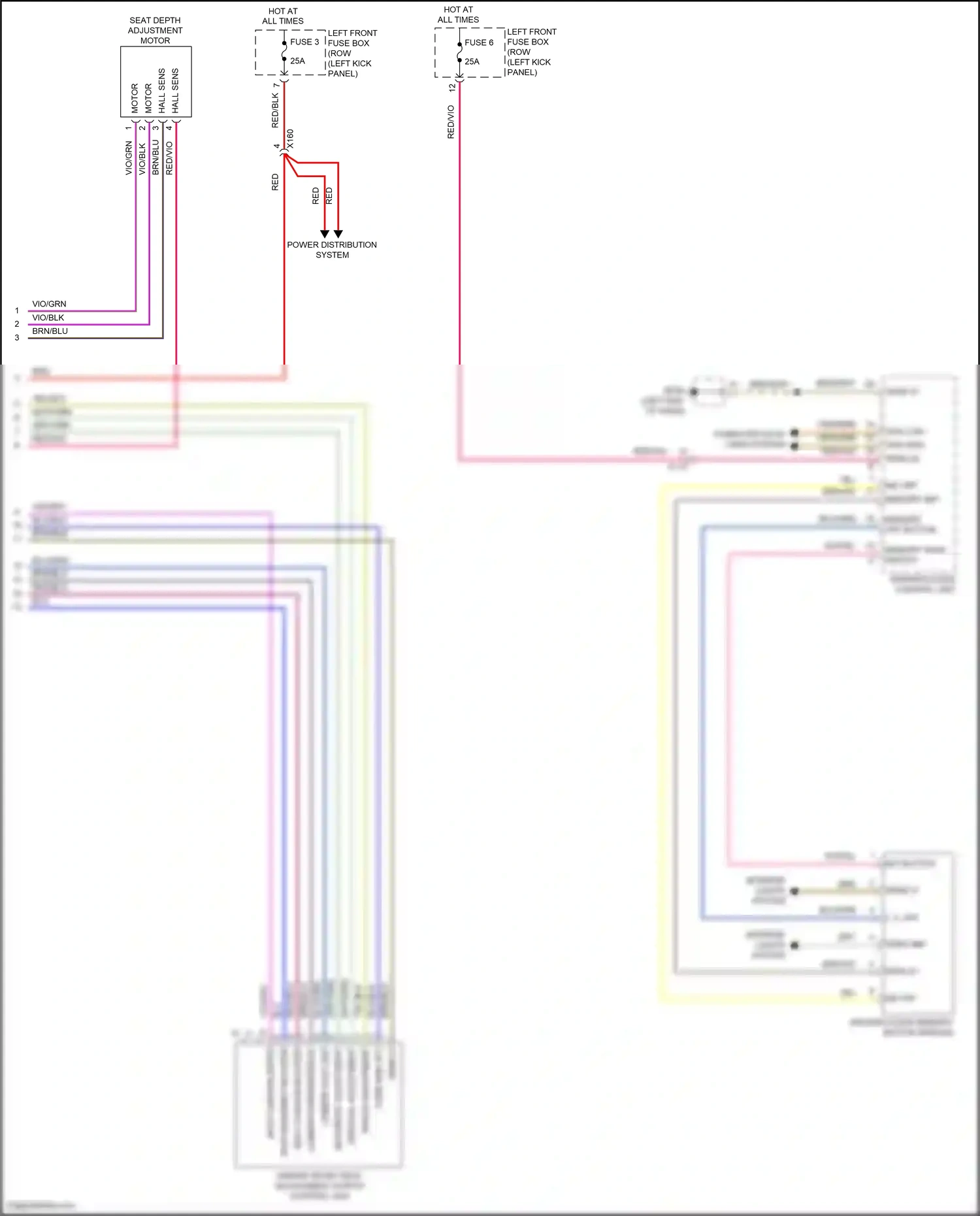 Wiring diagram driver's door memory button module for Porsche 911 GT3 991 facelift (2017-2019) (1 of 4)