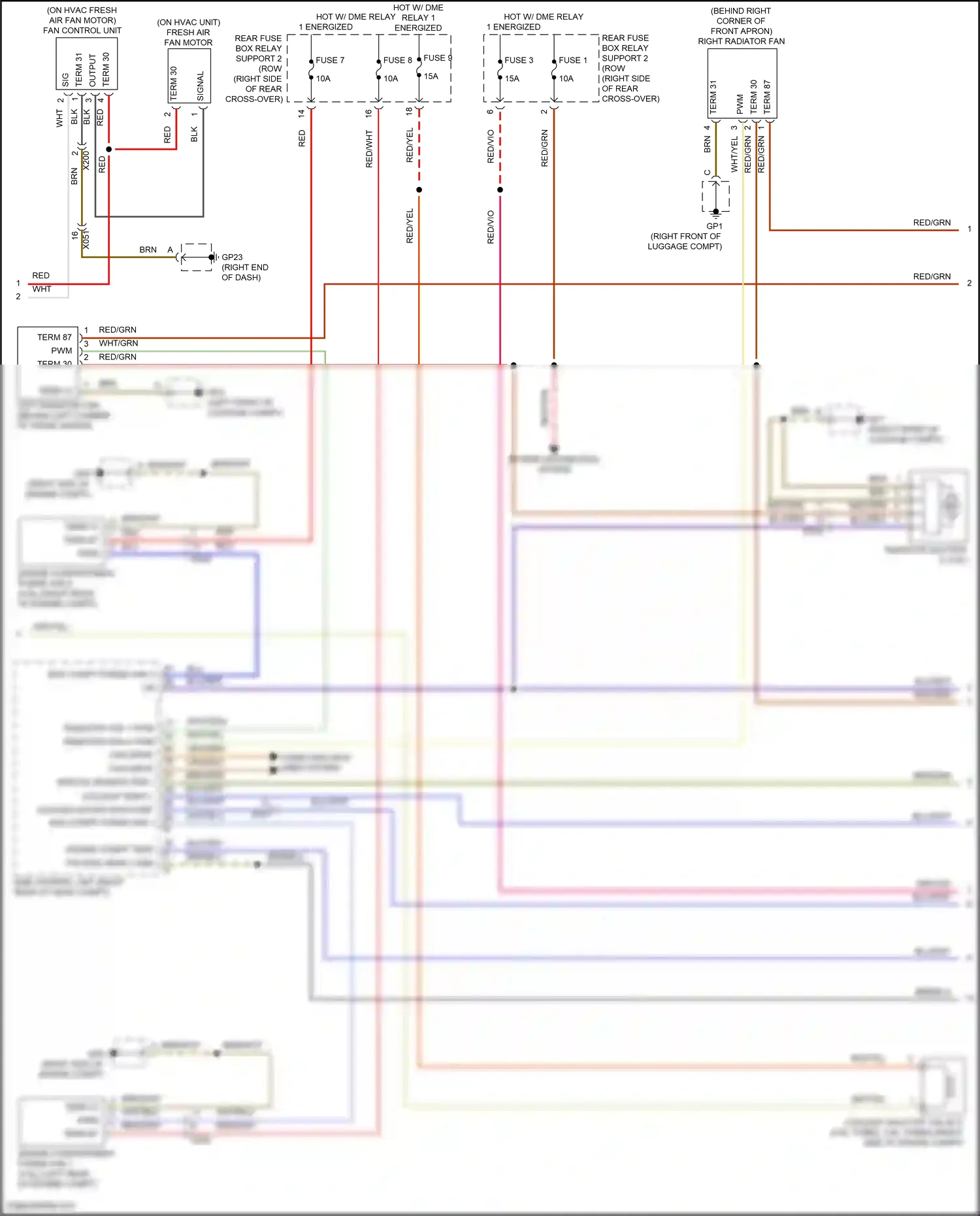 Wiring diagram engine compt temp for Porsche 911 GT3 991 facelift (2017-2019) (1 of 2)