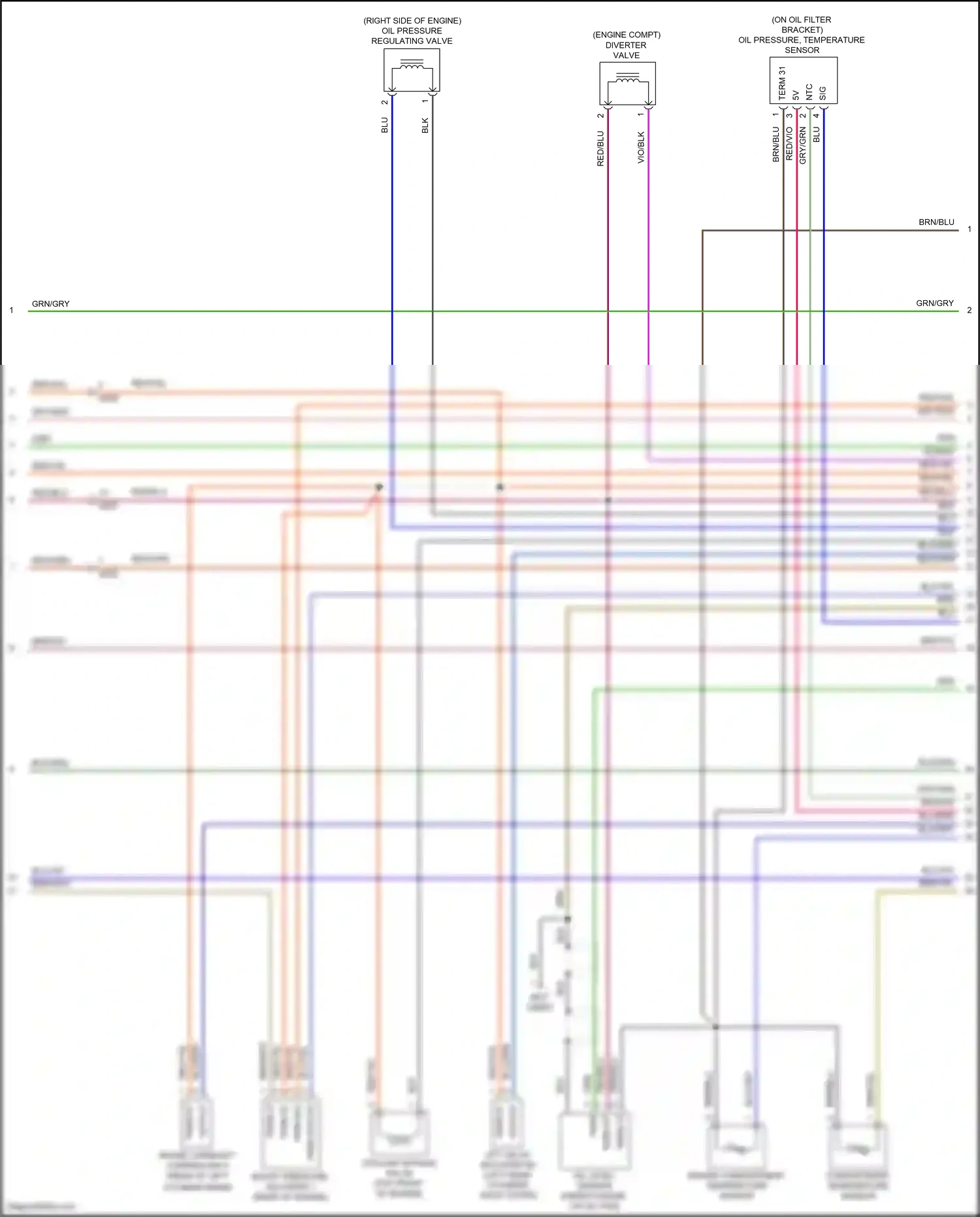 Wiring diagram engine compt) for Porsche 911 GT3 991 facelift (2017-2019) (1 of 3)
