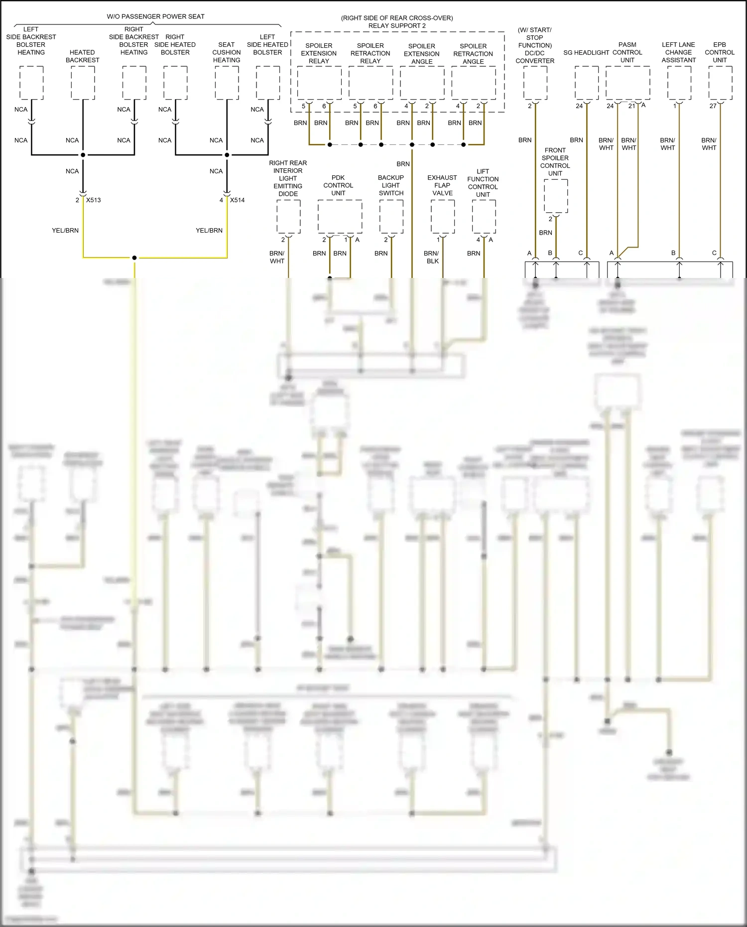 Wiring diagram front spoiler control unit for Porsche 911 GT3 991 facelift (2017-2019) (5 of 8)