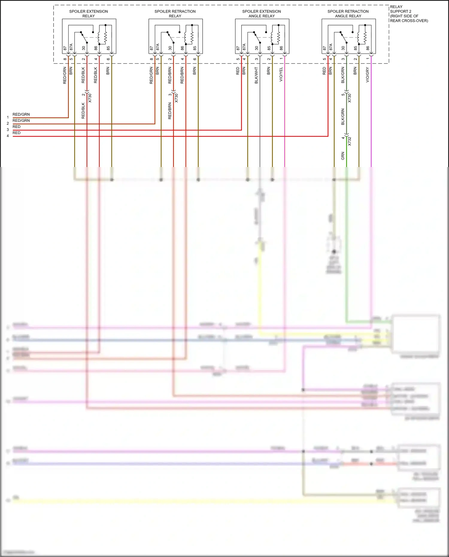 Wiring diagram hall sensor for Porsche 911 GT3 991 facelift (2017-2019) (1 of 2)