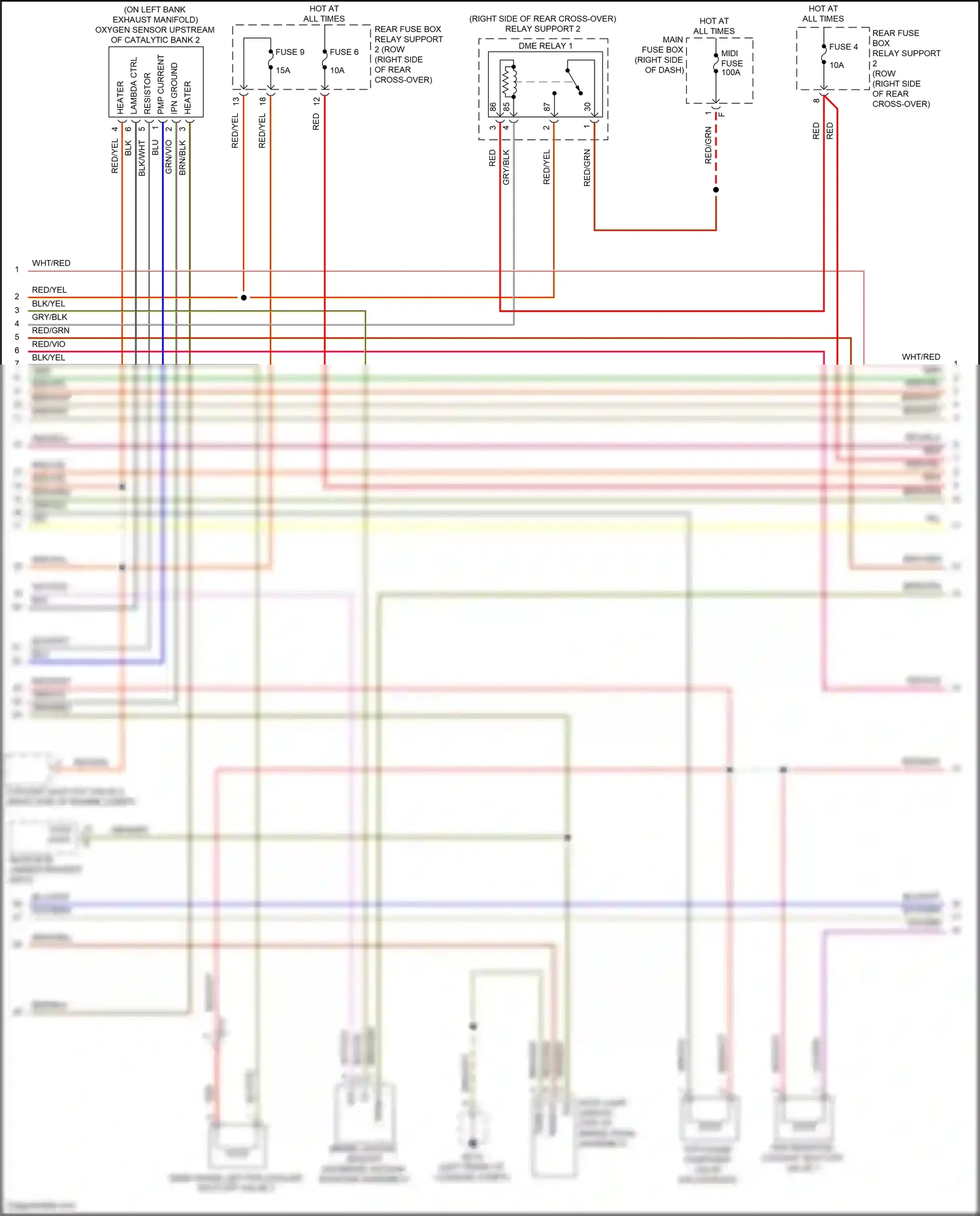Wiring diagram lambda ctrl for Porsche 911 GT3 991 facelift (2017-2019) (2 of 5)