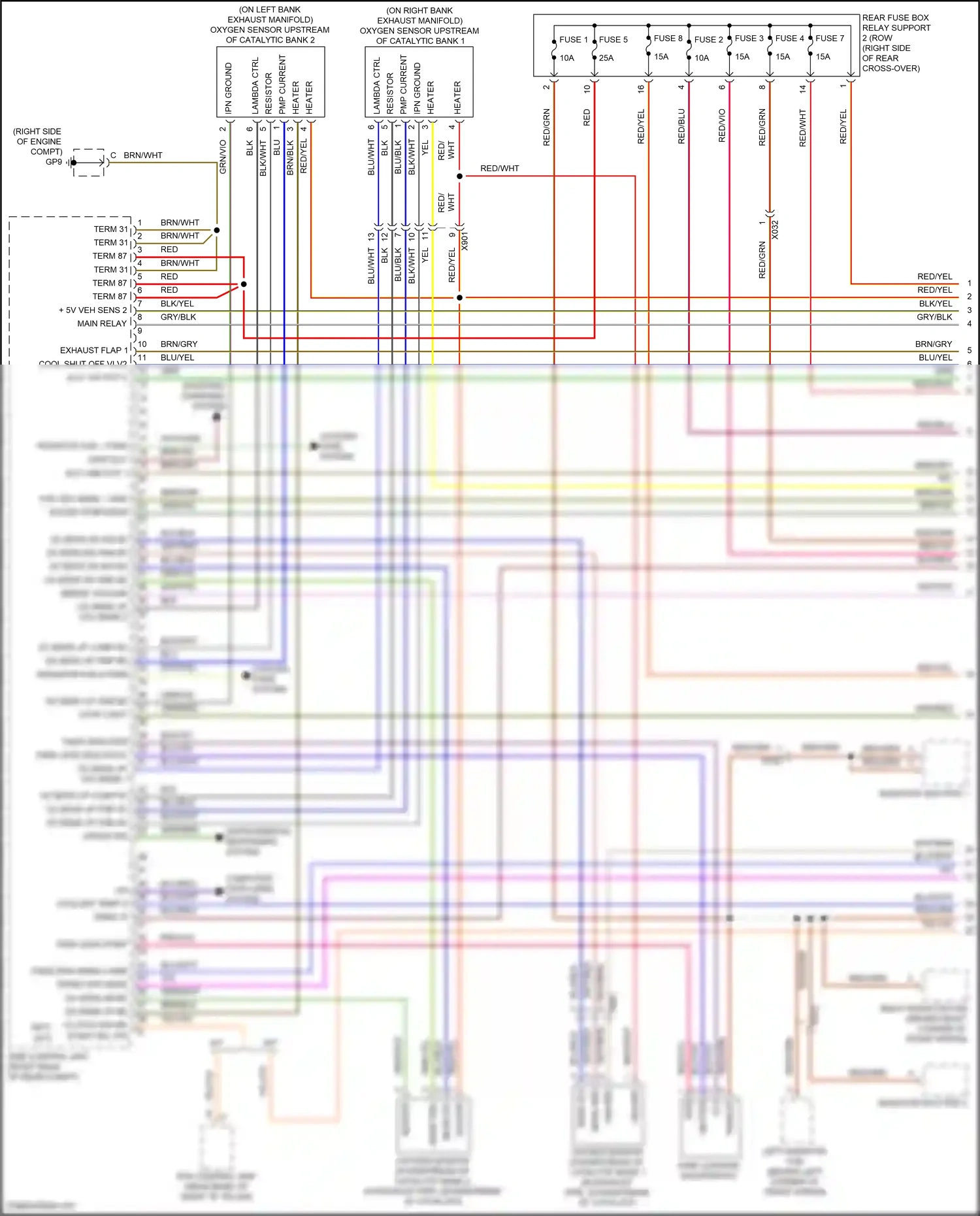 Wiring diagram lambda ctrl for Porsche 911 GT3 991 facelift (2017-2019) (5 of 5)