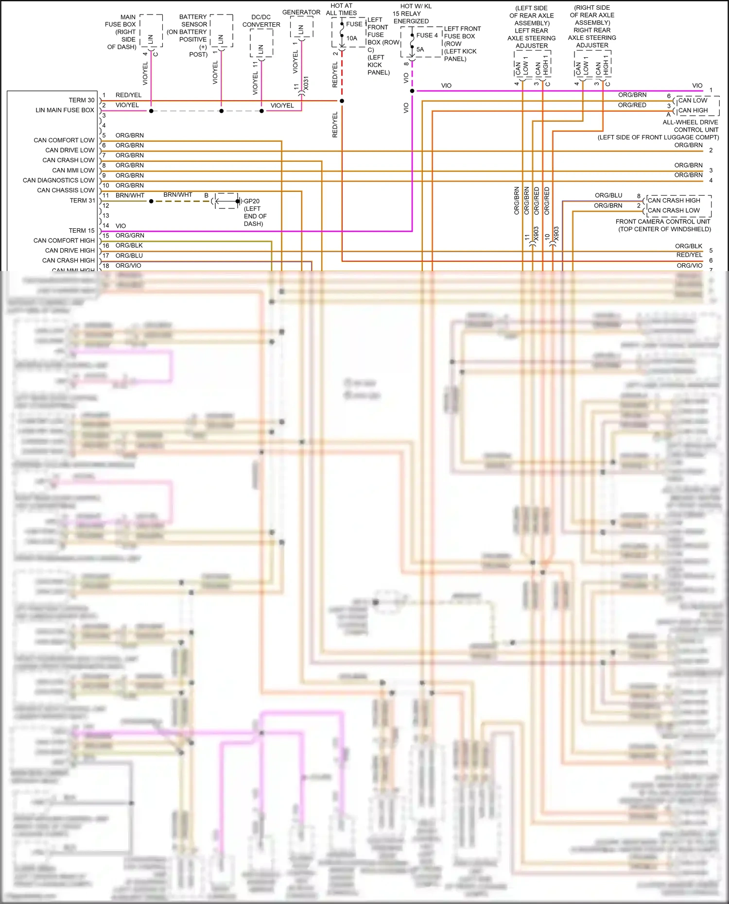 Wiring diagram steering column switching module for Porsche 911 GT3 991 facelift (2017-2019) (1 of 9)
