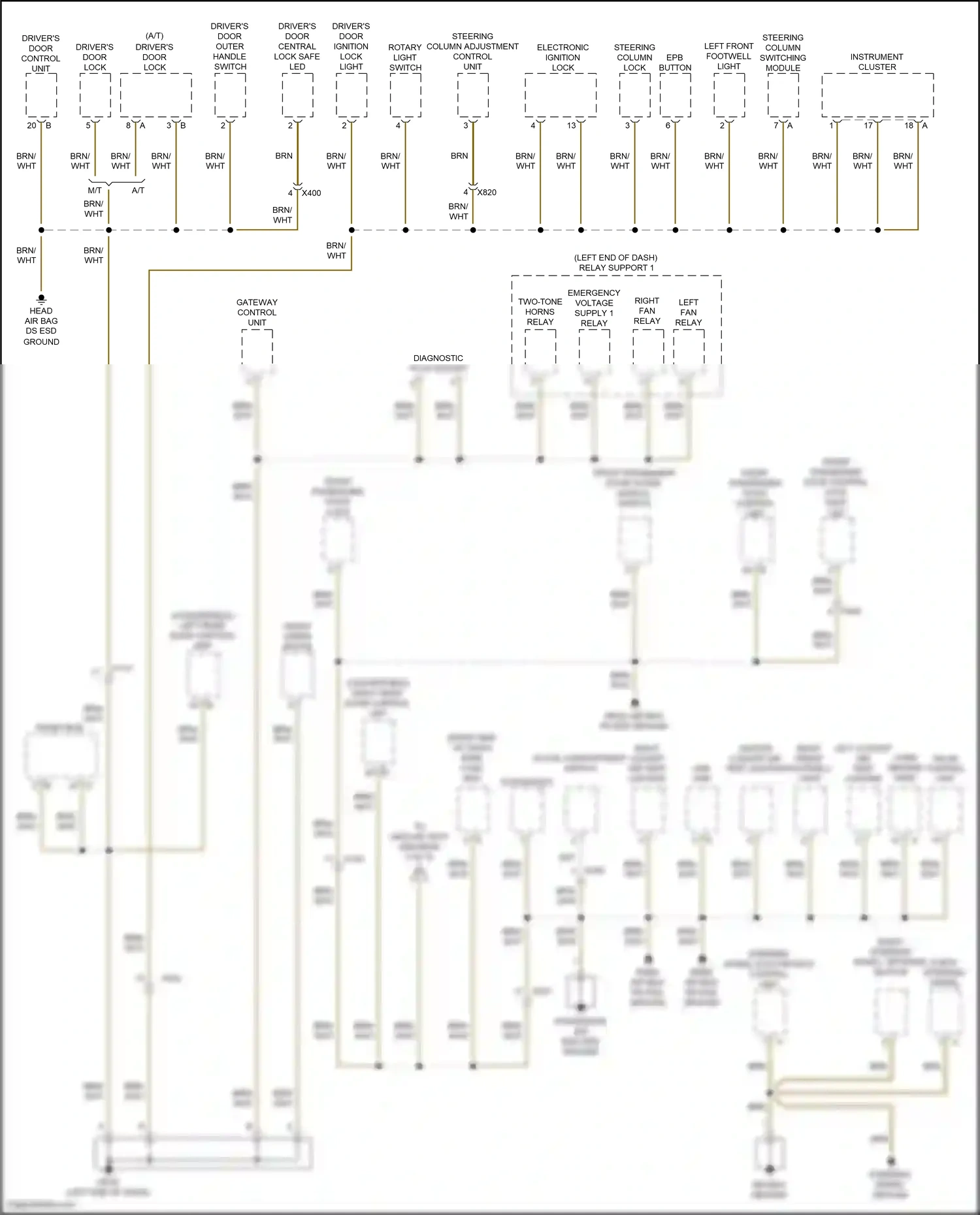 Wiring diagram steering column switching module for Porsche 911 GT3 991 facelift (2017-2019) (4 of 9)