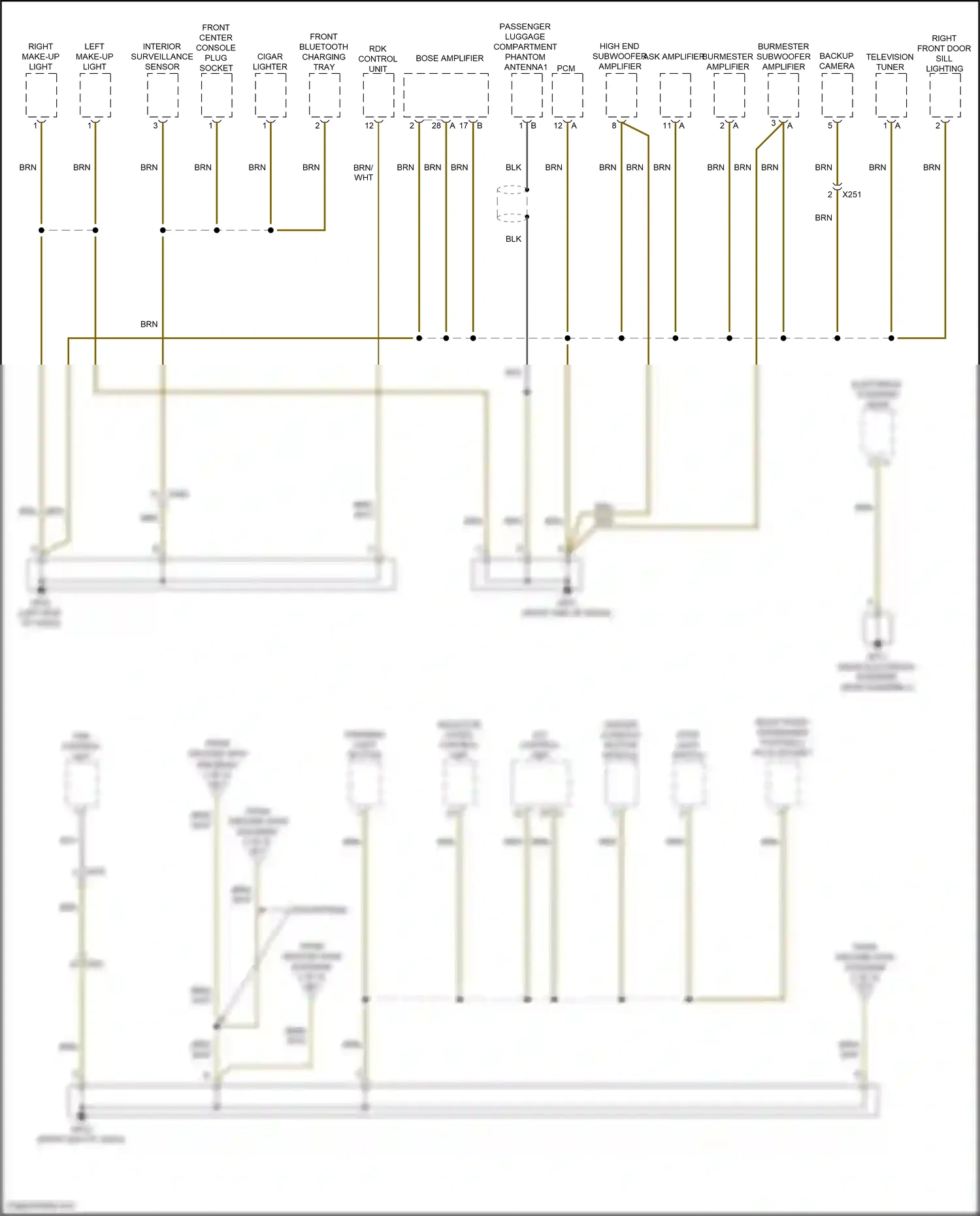 Wiring diagram a/c control unit for Porsche 911 GT3 991 (2013-2017) (7 of 9)