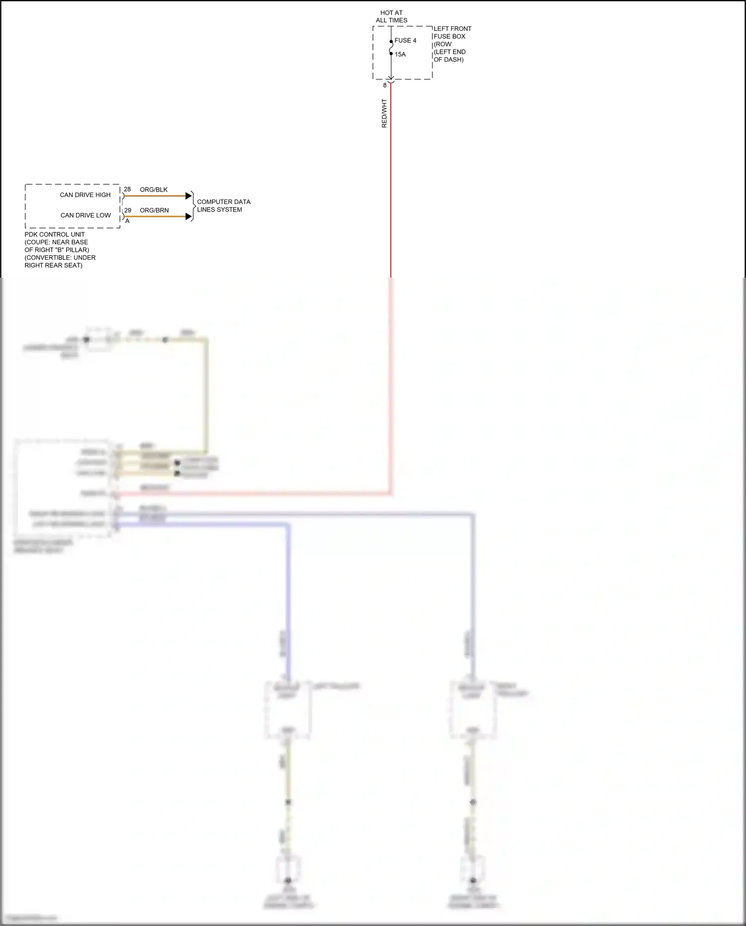 Wiring diagram backup light for Porsche 911 GT3 991 (2013-2017) (1 of 2)