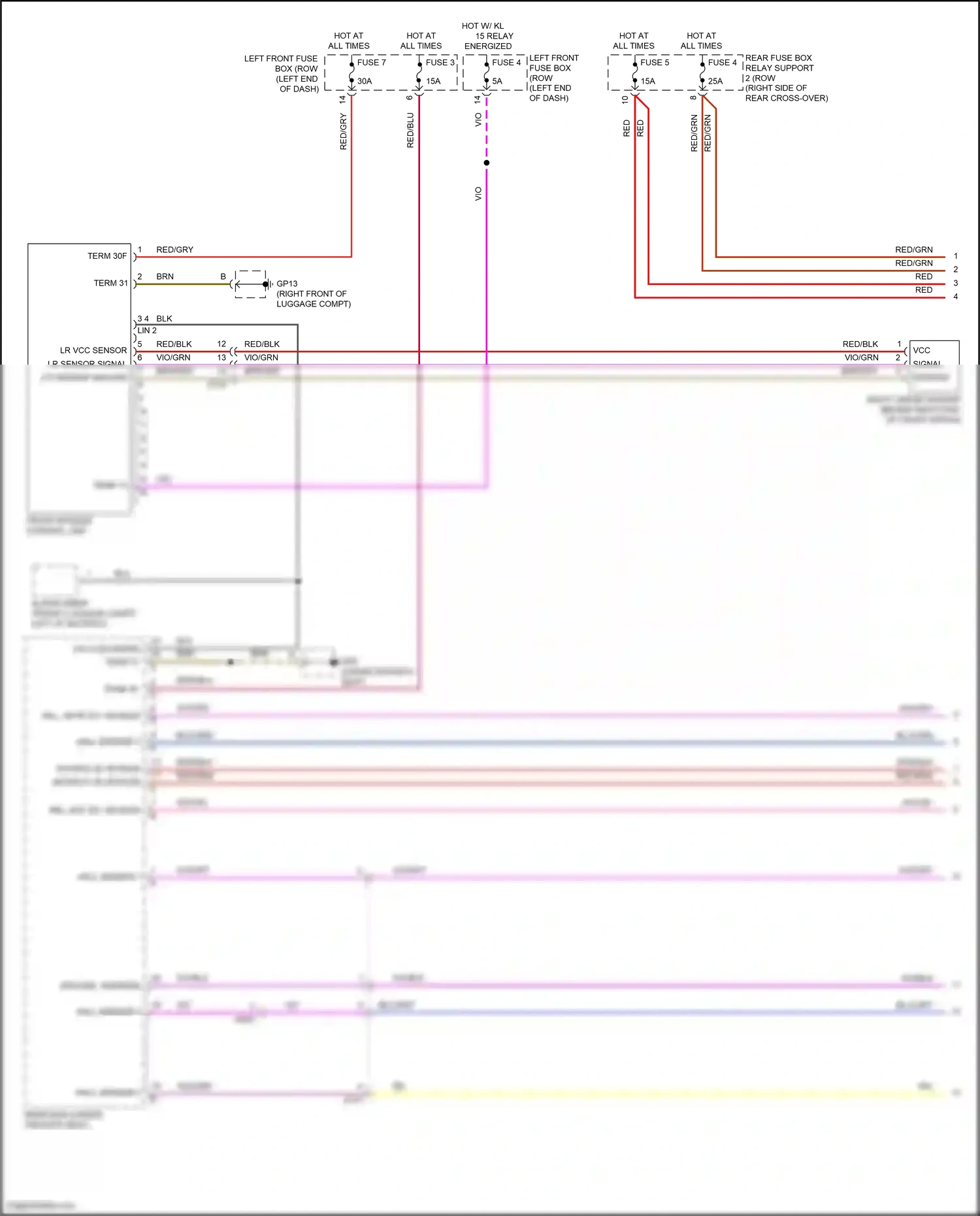 Wiring diagram blu/grn for Porsche 911 GT3 991 (2013-2017) (21 of 24)