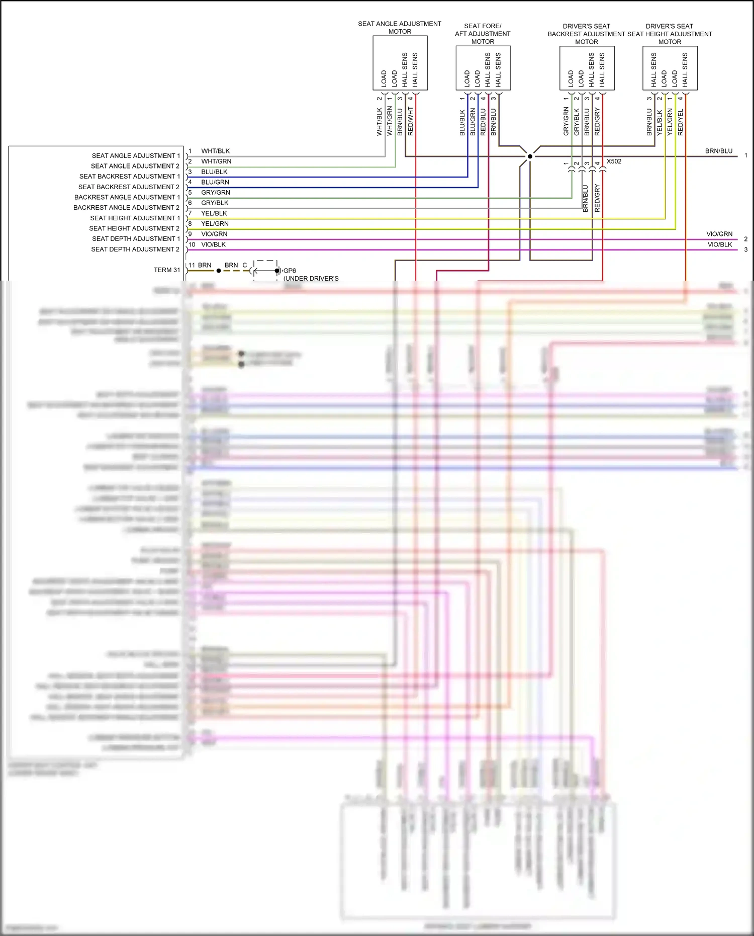 Wiring diagram blu/grn for Porsche 911 GT3 991 (2013-2017) (3 of 24)