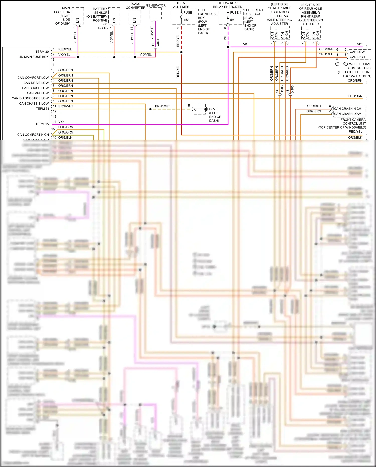 Wiring diagram can diagnostics low for Porsche 911 GT3 991 (2013-2017) (1 of 1)