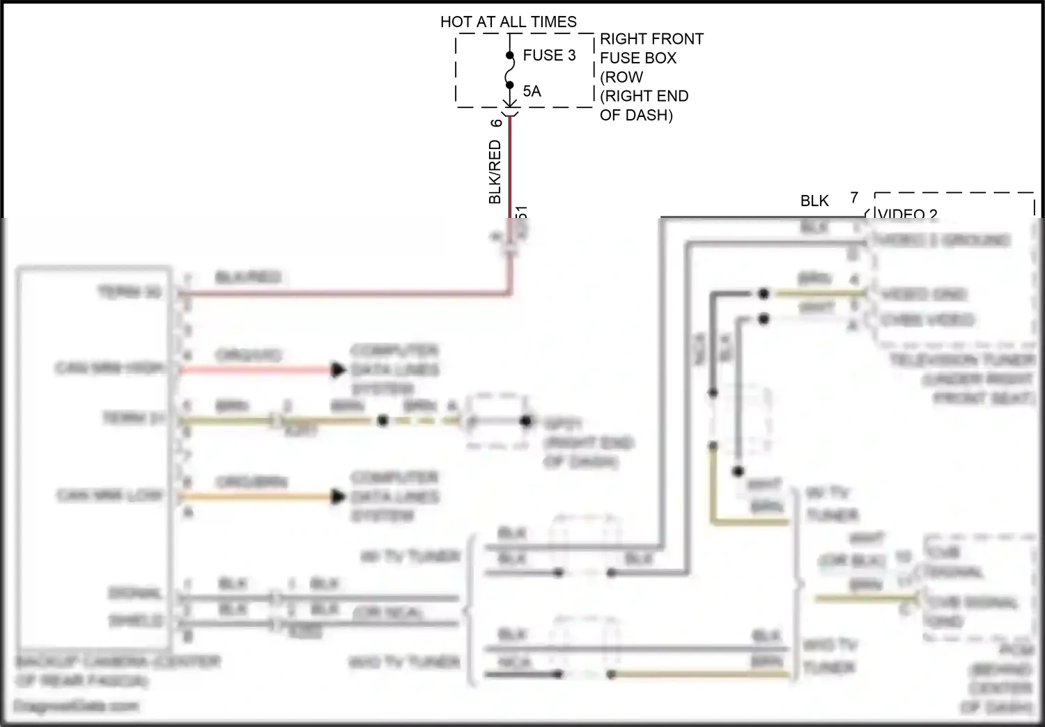 Wiring diagram computer data lines system for Porsche 911 GT3 991 (2013-2017) (10 of 87)