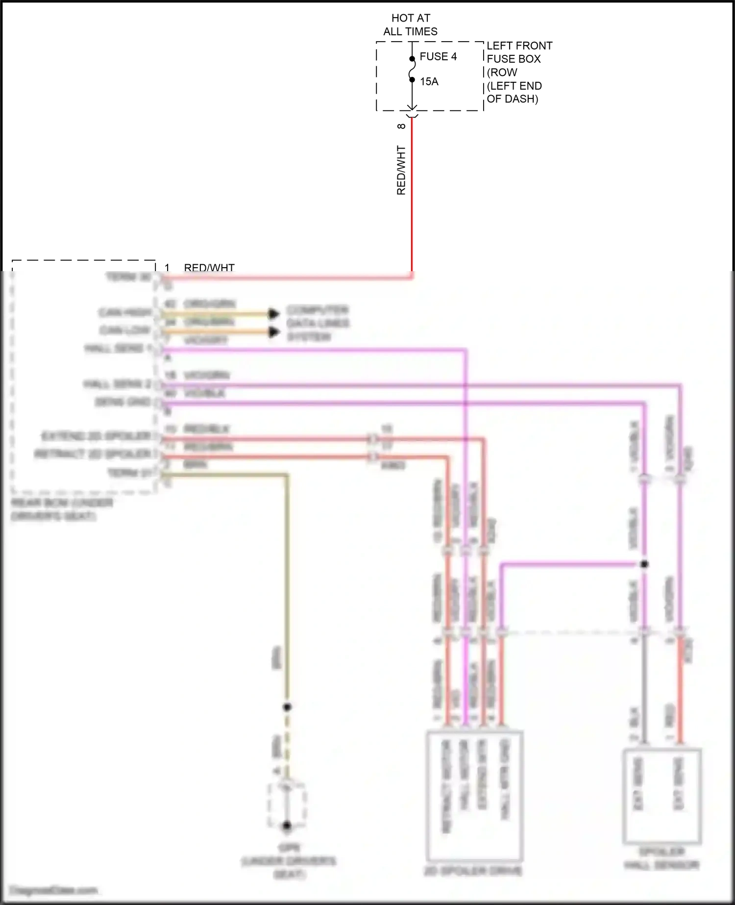 Wiring diagram computer data lines system for Porsche 911 GT3 991 (2013-2017) (81 of 87)