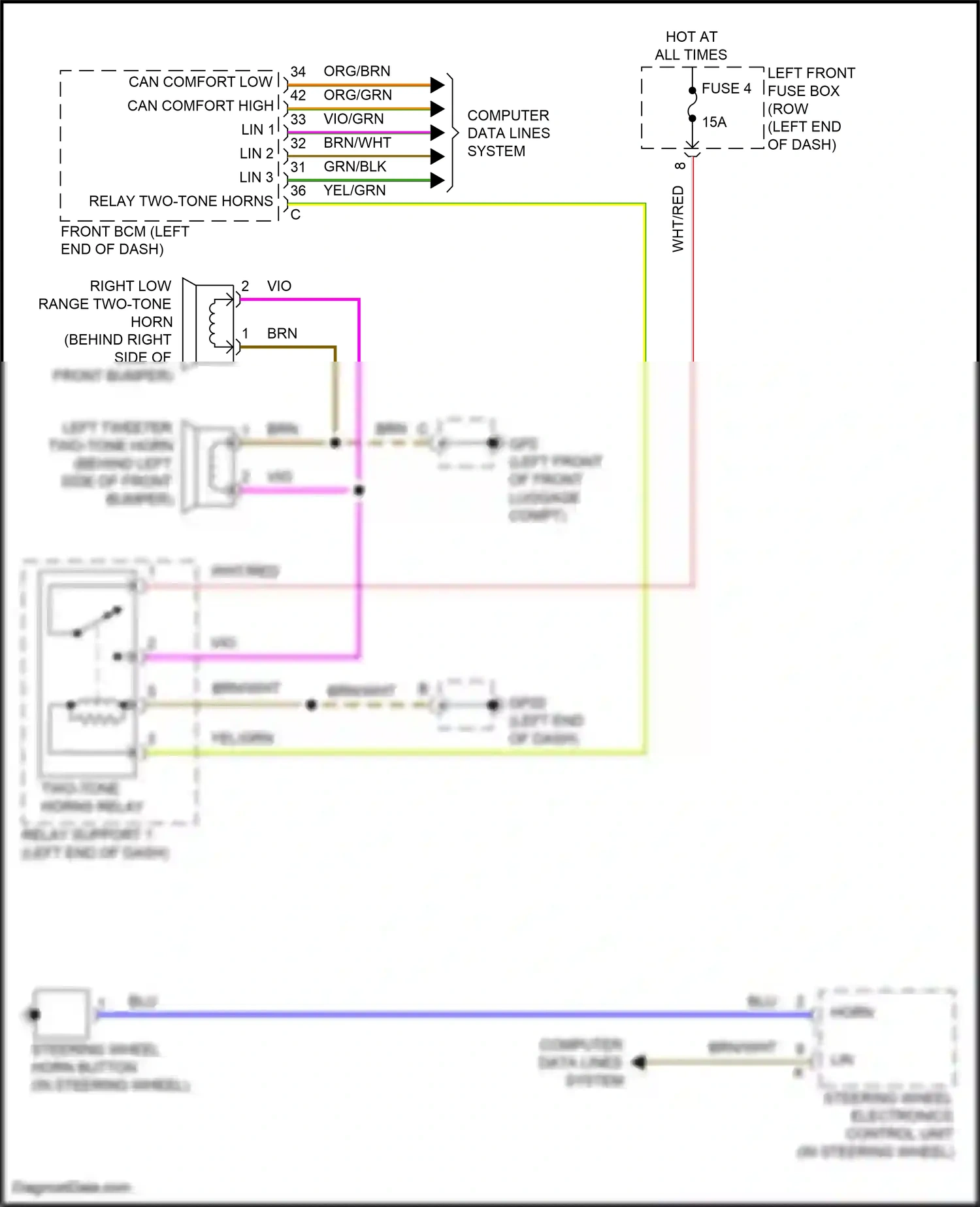 Wiring diagram computer data lines system for Porsche 911 GT3 991 (2013-2017) (14 of 87)
