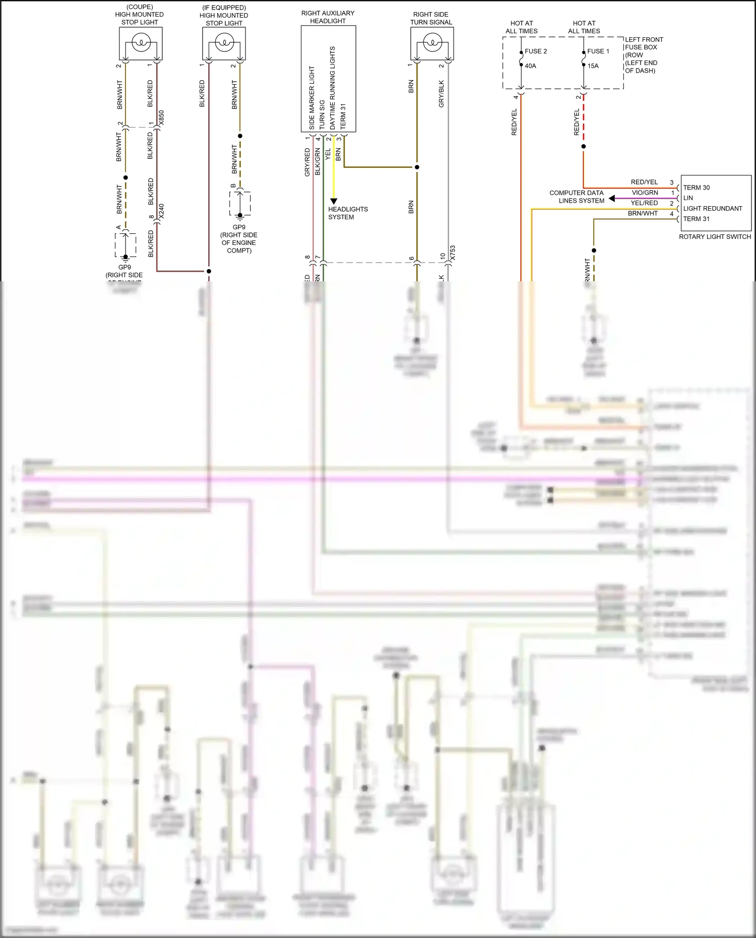 Wiring diagram computer data lines system for Porsche 911 GT3 991 (2013-2017) (62 of 87)