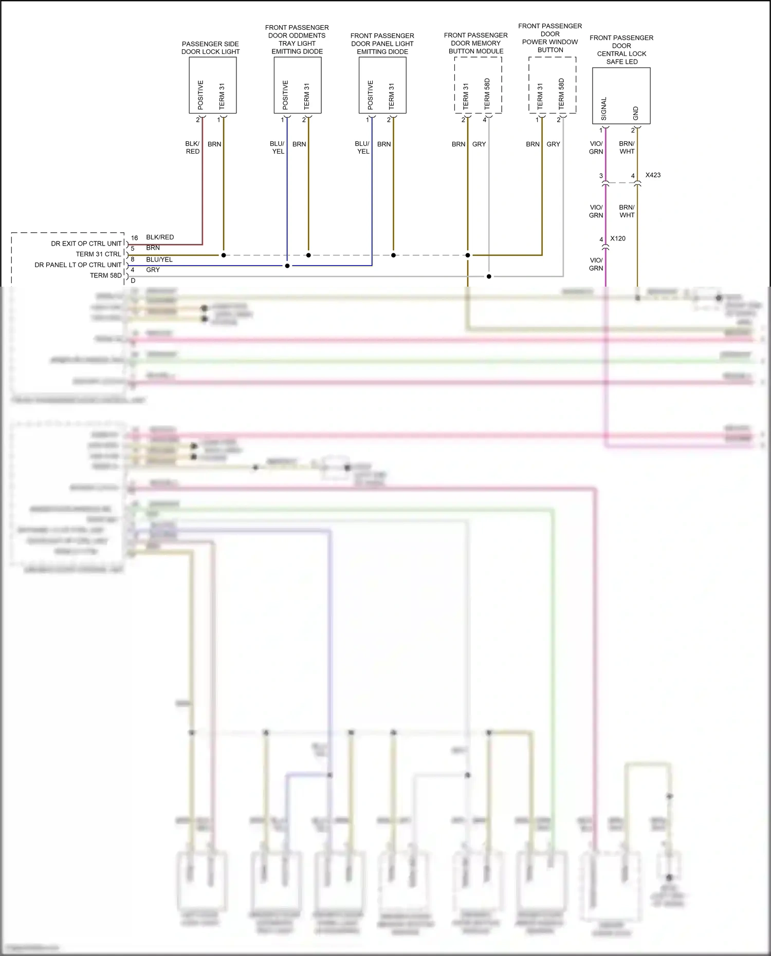 Wiring diagram computer data lines for Porsche 911 GT3 991 (2013-2017) (1 of 2)