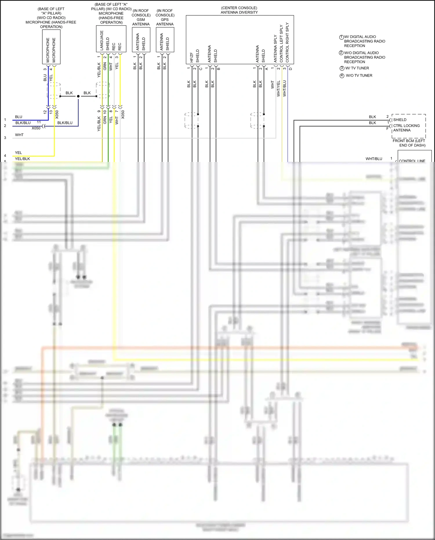 Wiring diagram ctrl locking antenna for Porsche 911 GT3 991 (2013-2017) (1 of 2)