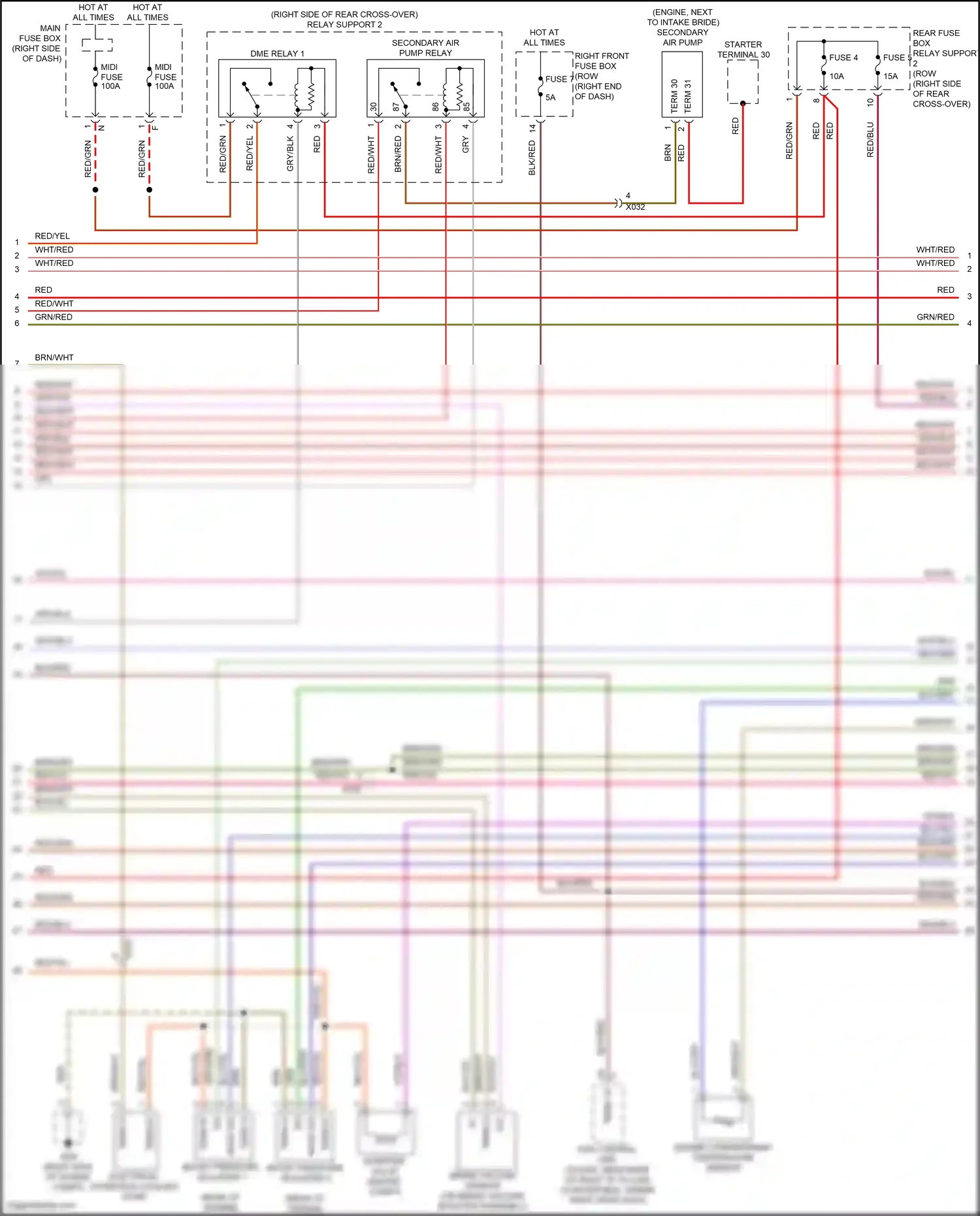 Wiring diagram engine compt) for Porsche 911 GT3 991 (2013-2017) (3 of 4)