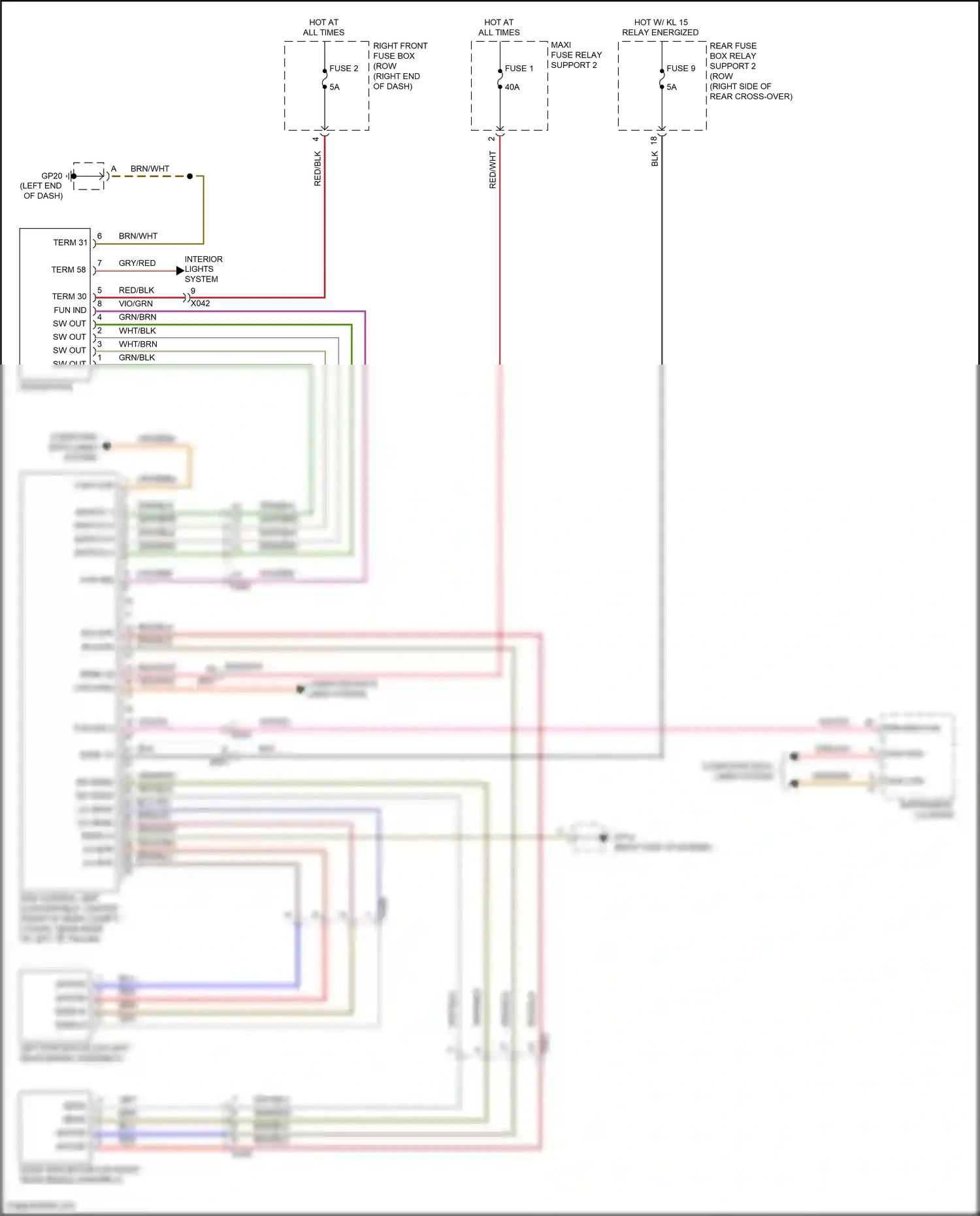 Wiring diagram epb control unit for Porsche 911 GT3 991 (2013-2017) (2 of 7)