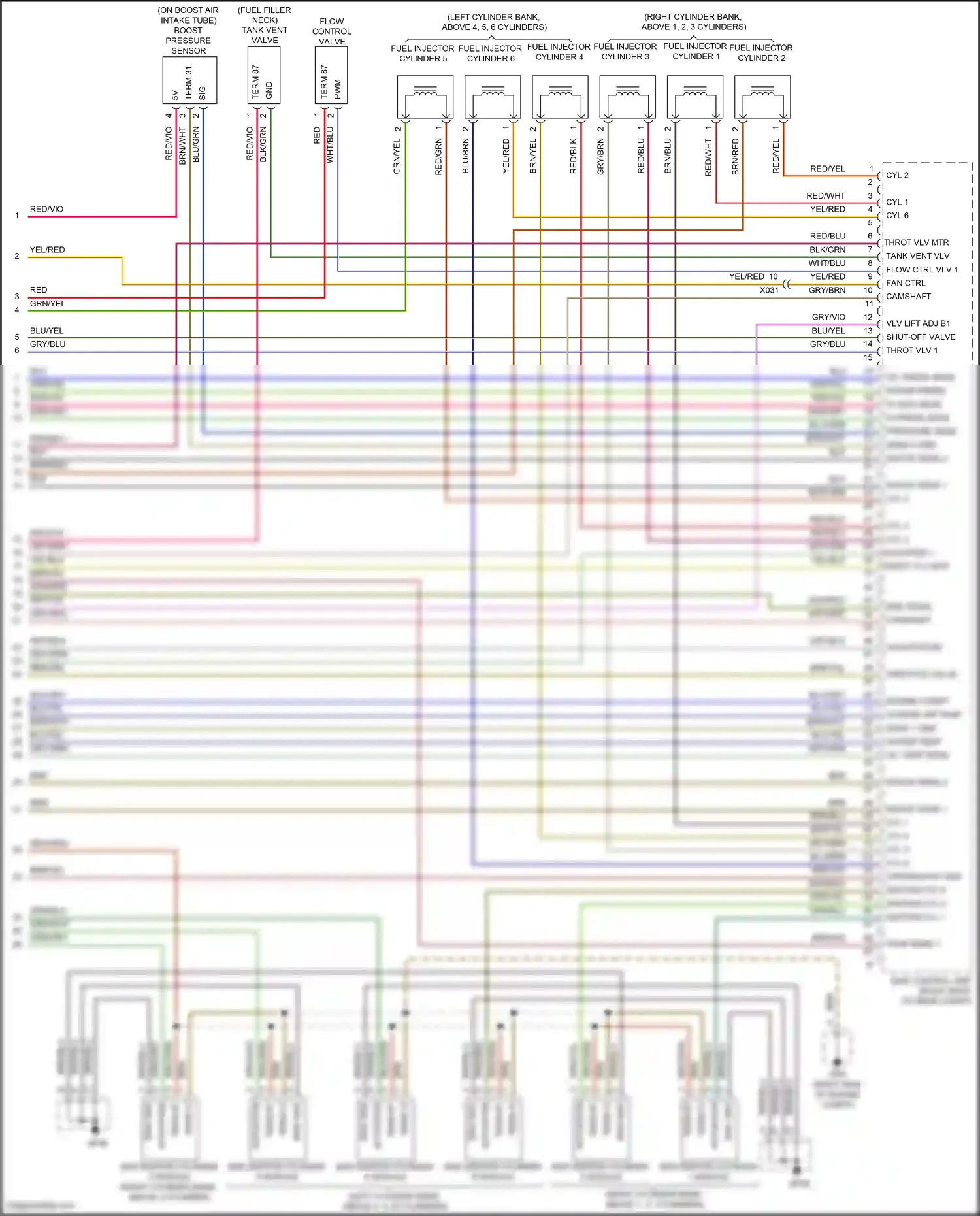 Wiring diagram flow control valve for Porsche 911 GT3 991 (2013-2017) (3 of 3)