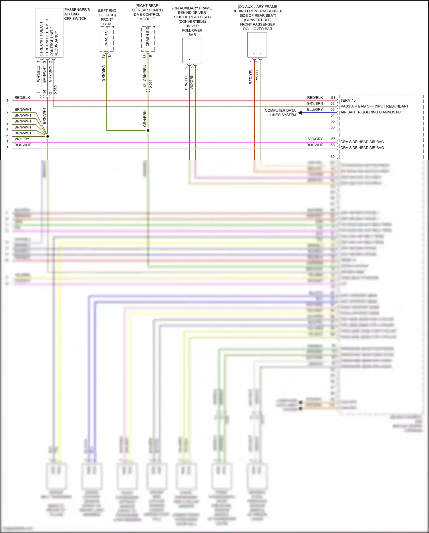 Wiring diagram front passenger upfront sensor for Porsche 911 GT3 991 (2013-2017) (1 of 1)