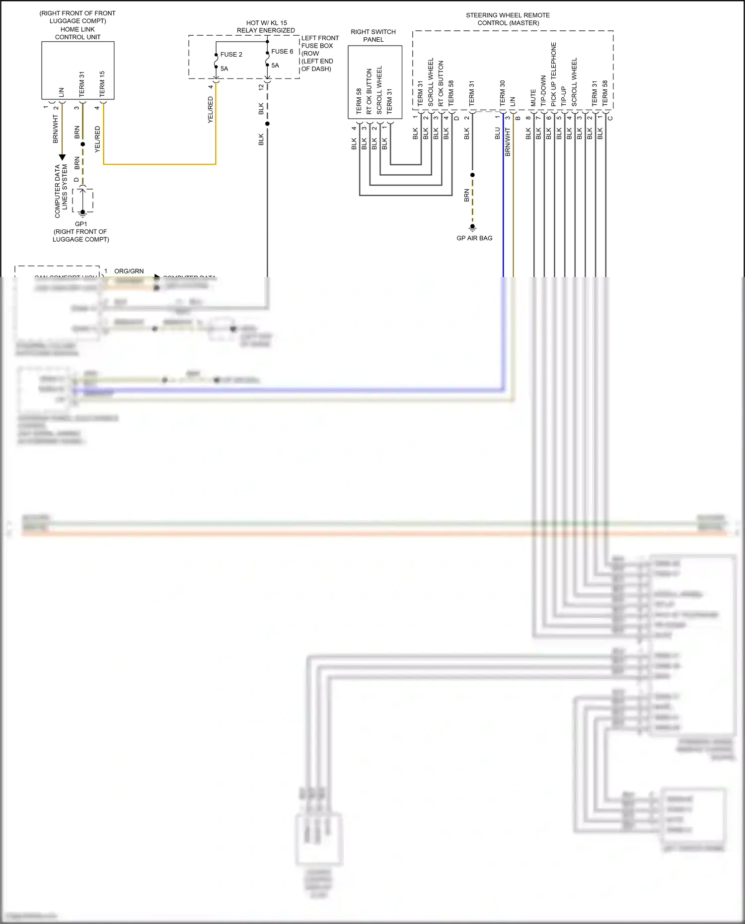 Wiring diagram home link control unit for Porsche 911 GT3 991 (2013-2017) (3 of 9)