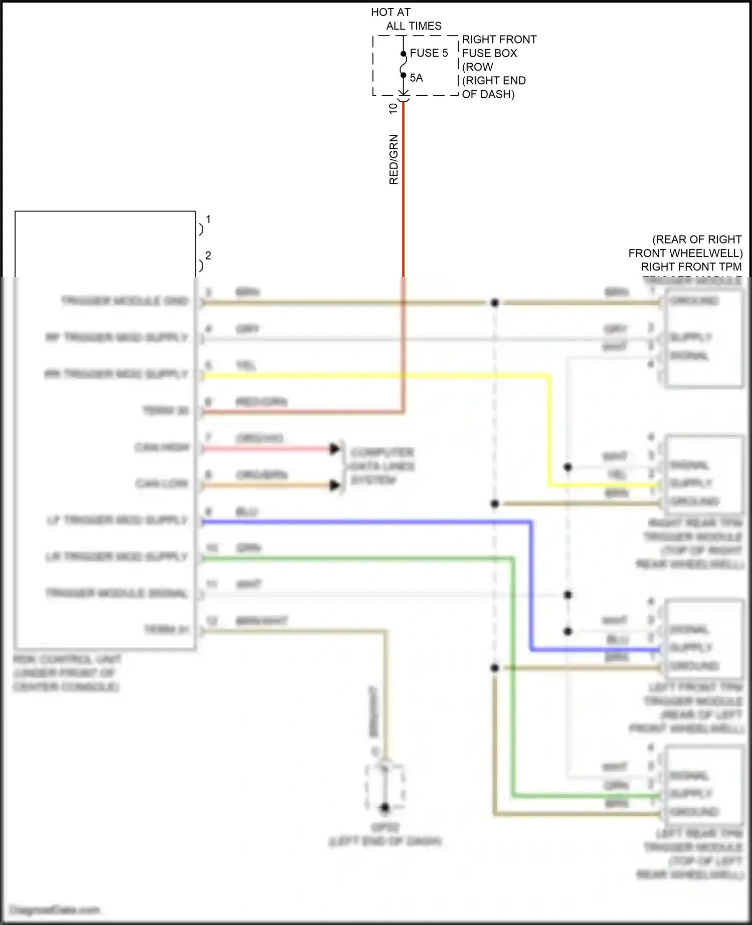 Wiring diagram lr trigger mod supply for Porsche 911 GT3 991 (2013-2017) (1 of 1)