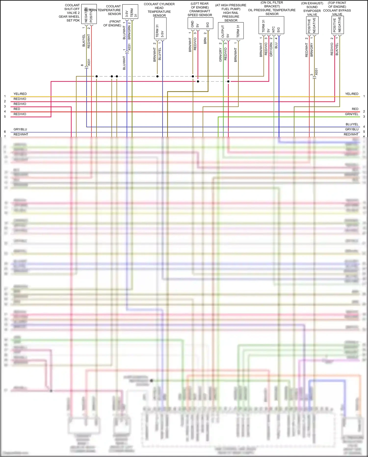 Wiring diagram ntc- for Porsche 911 GT3 991 (2013-2017) (2 of 6)