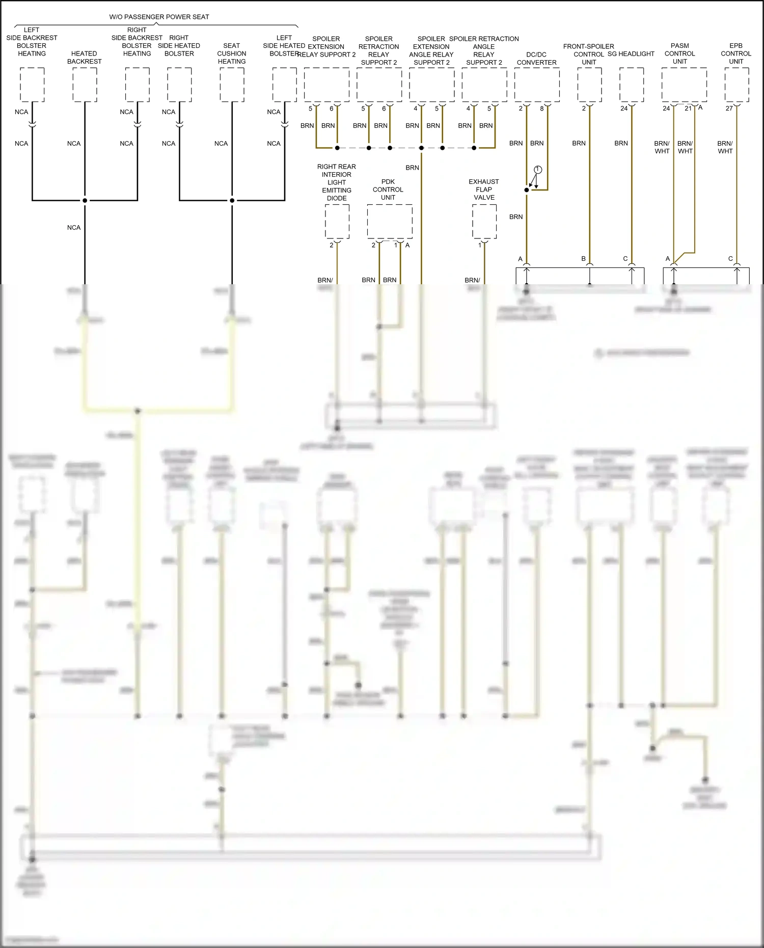 Wiring diagram pasm control unit for Porsche 911 GT3 991 (2013-2017) (4 of 8)