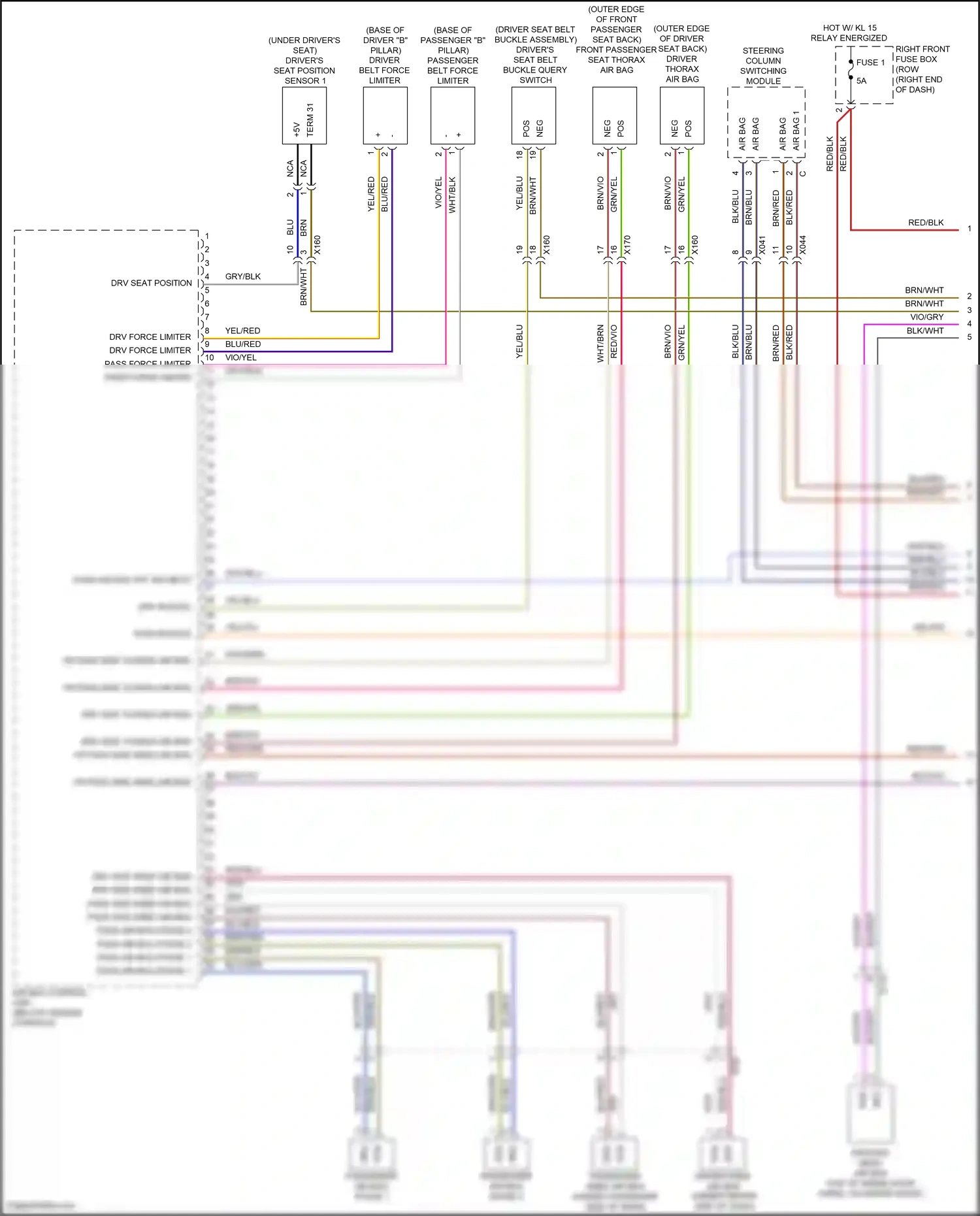 Wiring diagram pass force limiter + for Porsche 911 GT3 991 (2013-2017) (1 of 1)