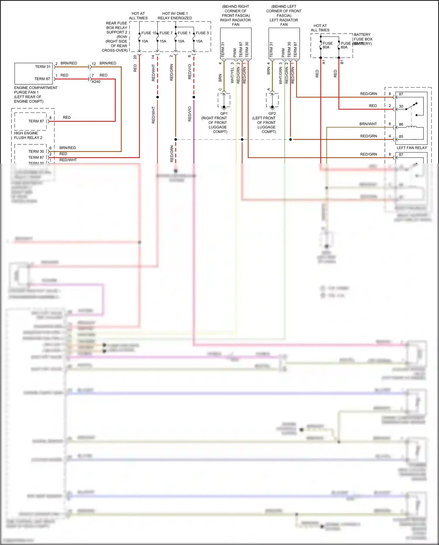Wiring diagram power distribution system for Porsche 911 GT3 991 (2013-2017) (1 of 14)