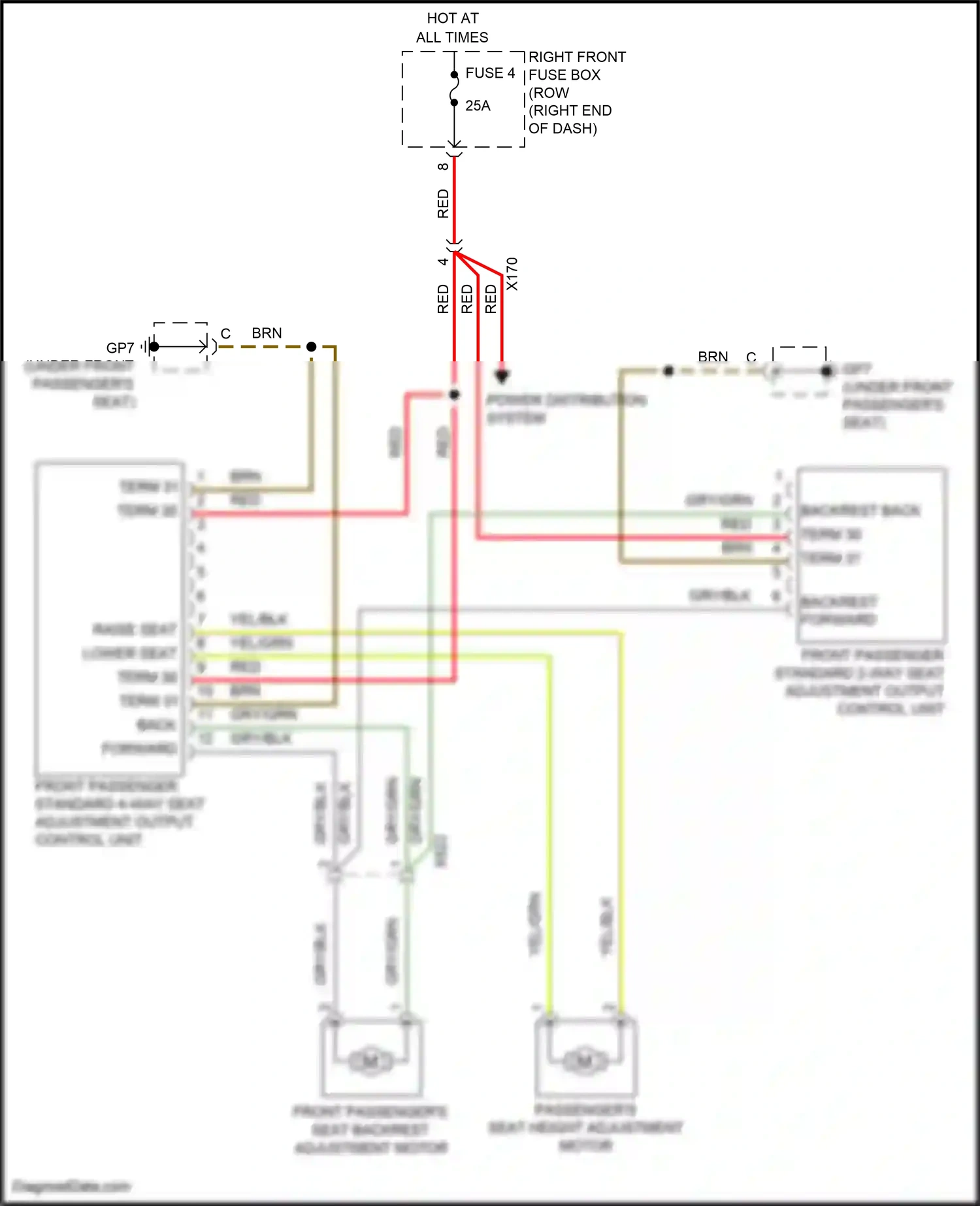 Wiring diagram power distribution system for Porsche 911 GT3 991 (2013-2017) (6 of 14)