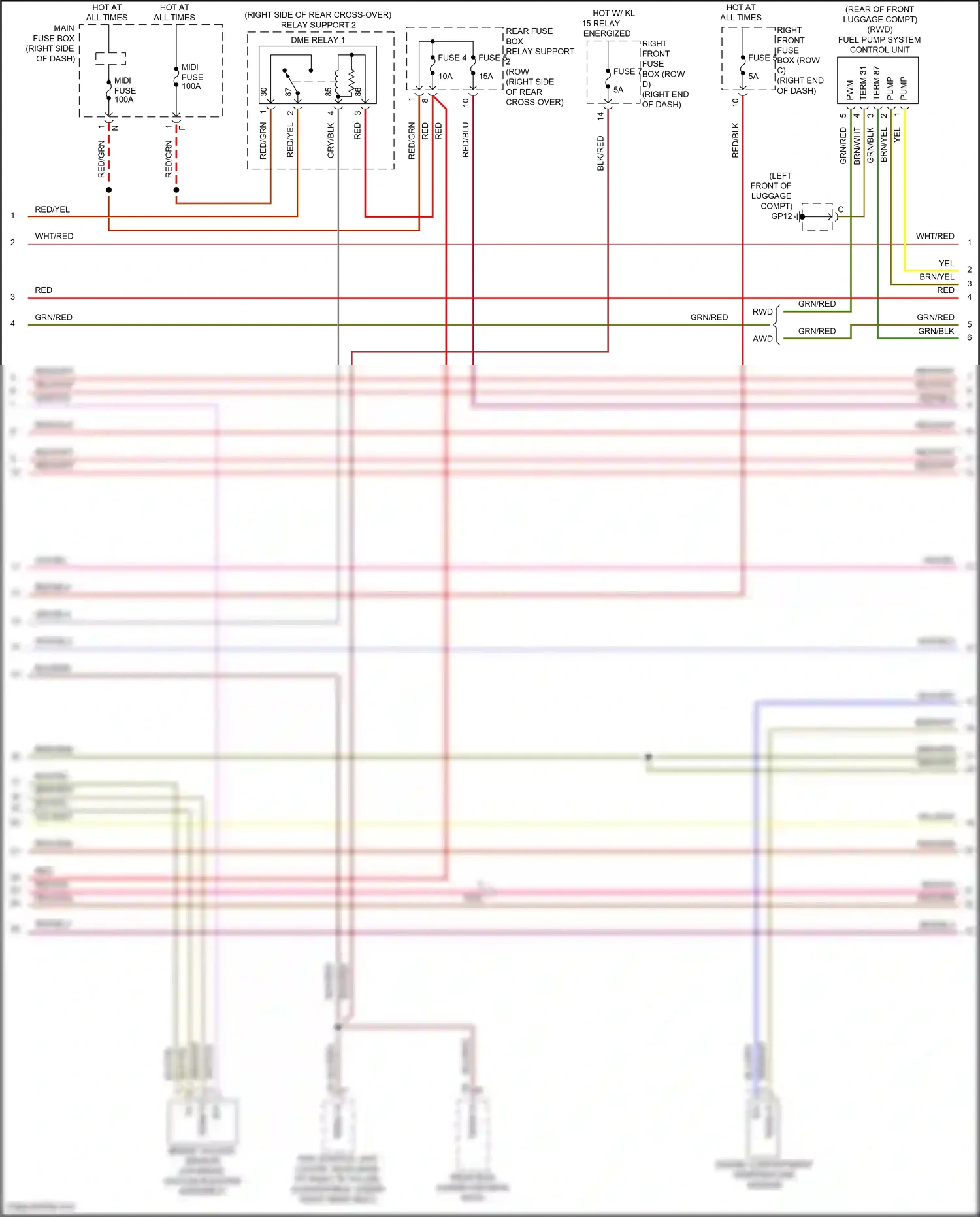 Wiring diagram red for Porsche 911 GT3 991 (2013-2017) (57 of 71)