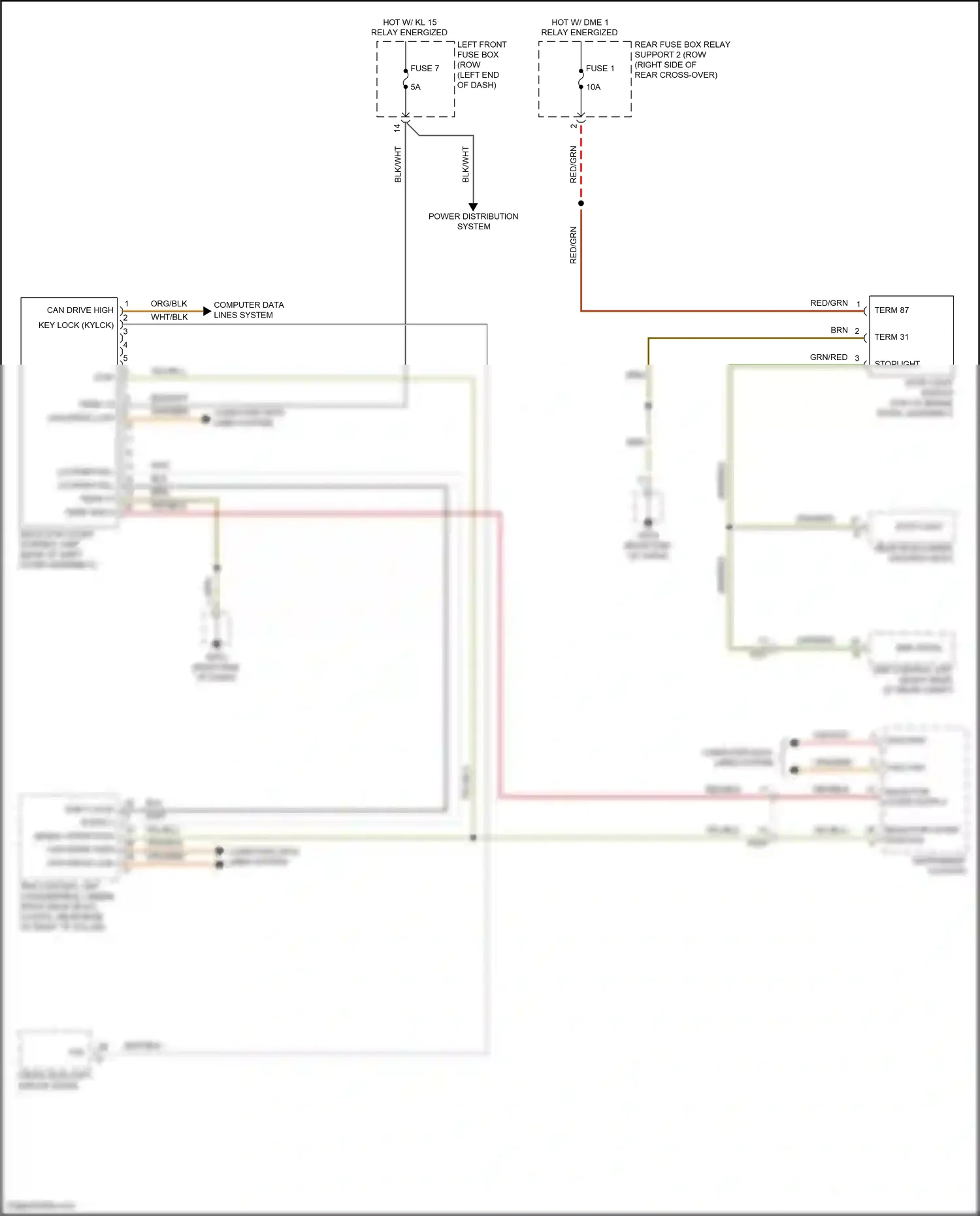 Wiring diagram selector lever control unit for Porsche 911 GT3 991 (2013-2017) (5 of 5)