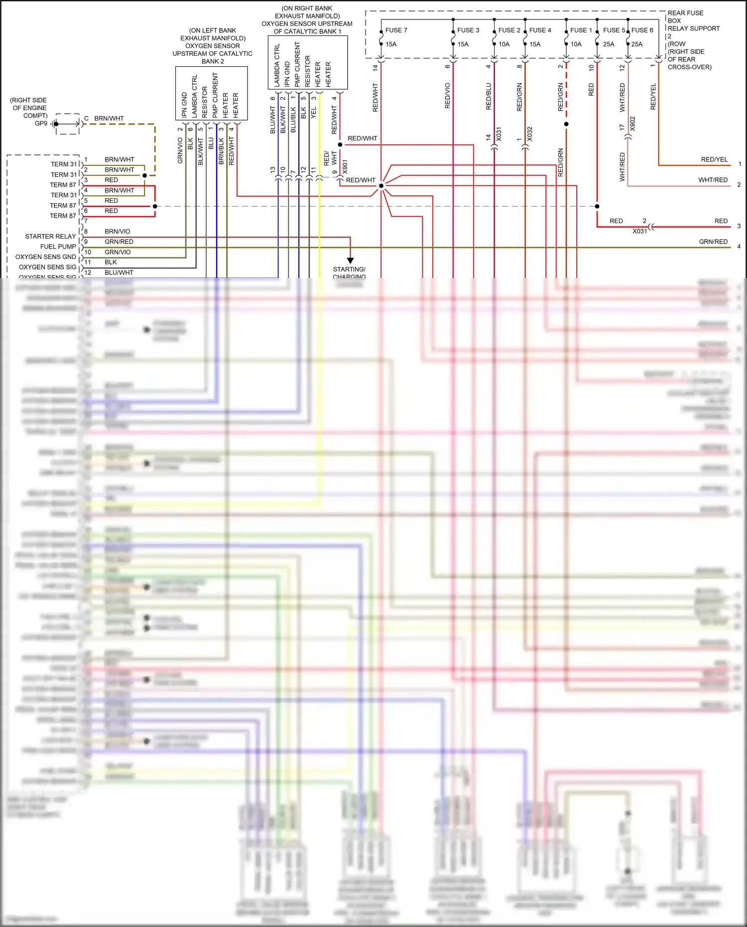 Wiring diagram starting/ charging system for Porsche 911 GT3 991 (2013-2017) (2 of 4)