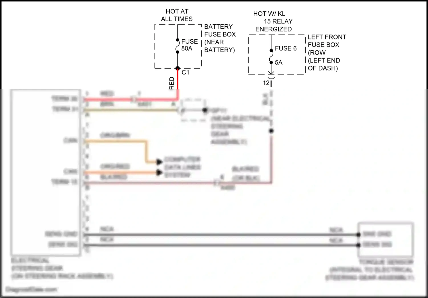 Wiring diagram torque sensor for Porsche 911 GT3 991 (2013-2017) (1 of 1)