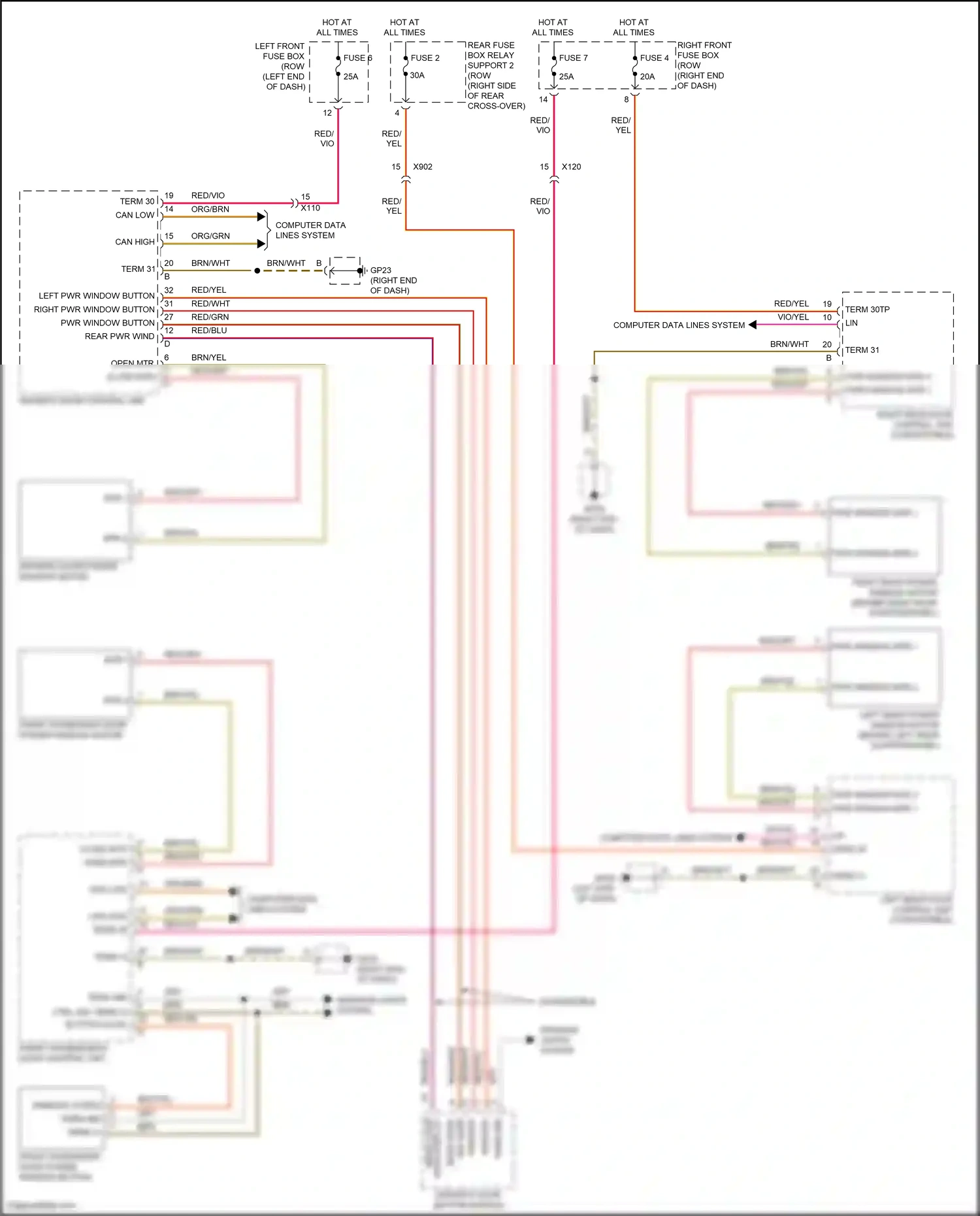 Wiring diagram window coded for Porsche 911 GT3 991 (2013-2017) (1 of 1)