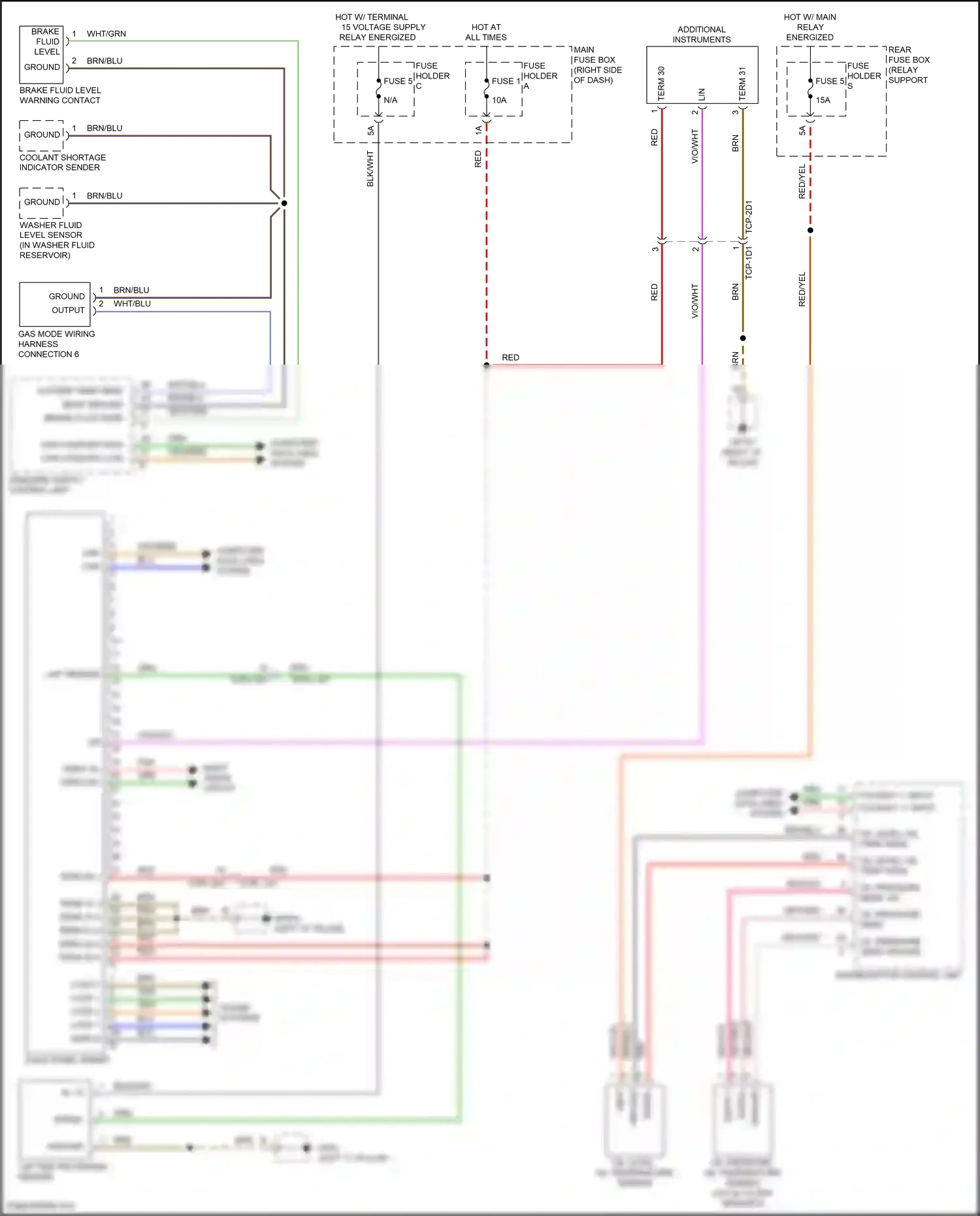 Wiring diagram additional instruments for Porsche 911 GT3 992 (2020-2024) (2 of 3)