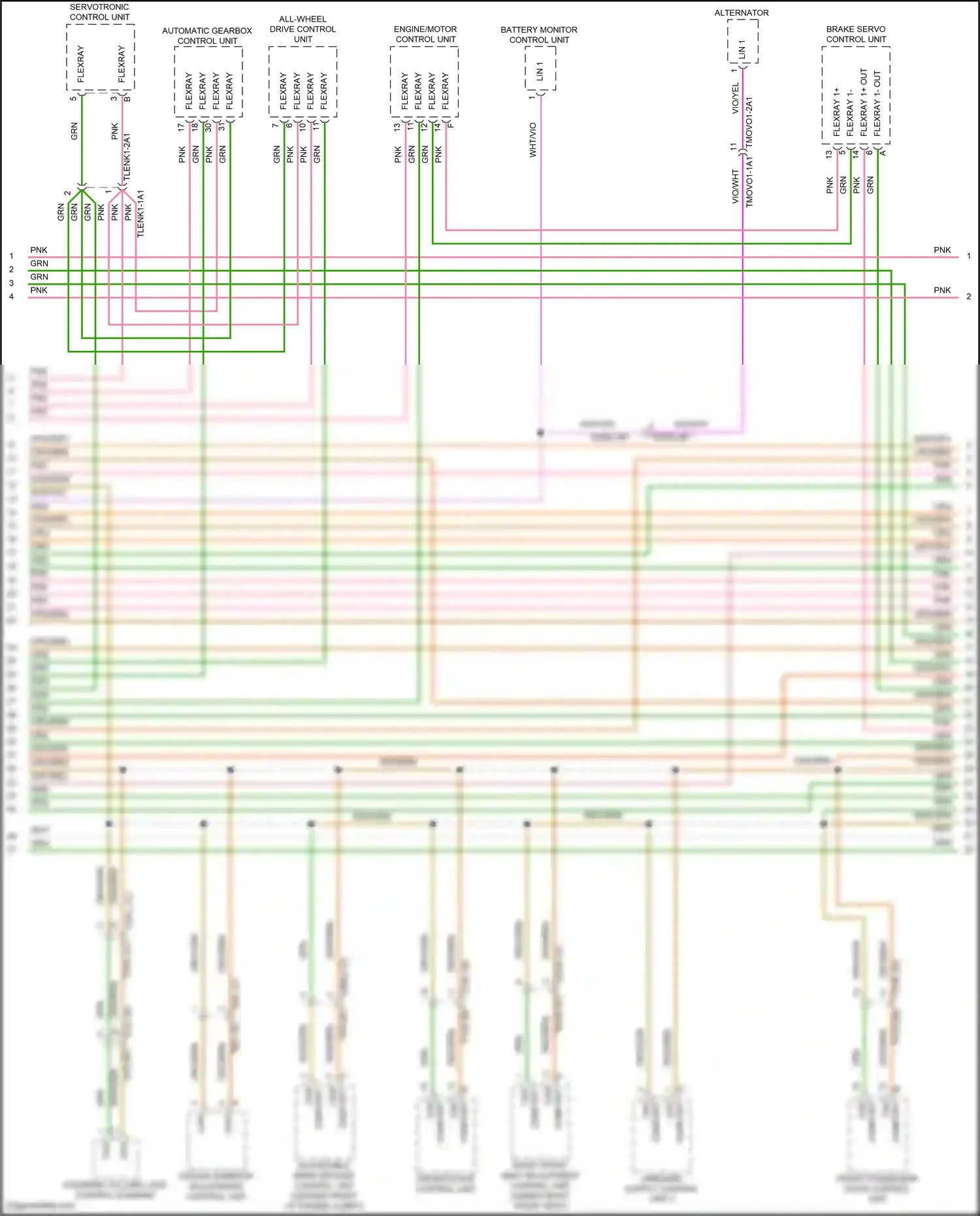 Wiring diagram automatic gearbox control unit for Porsche 911 GT3 992 (2020-2024) (2 of 7)