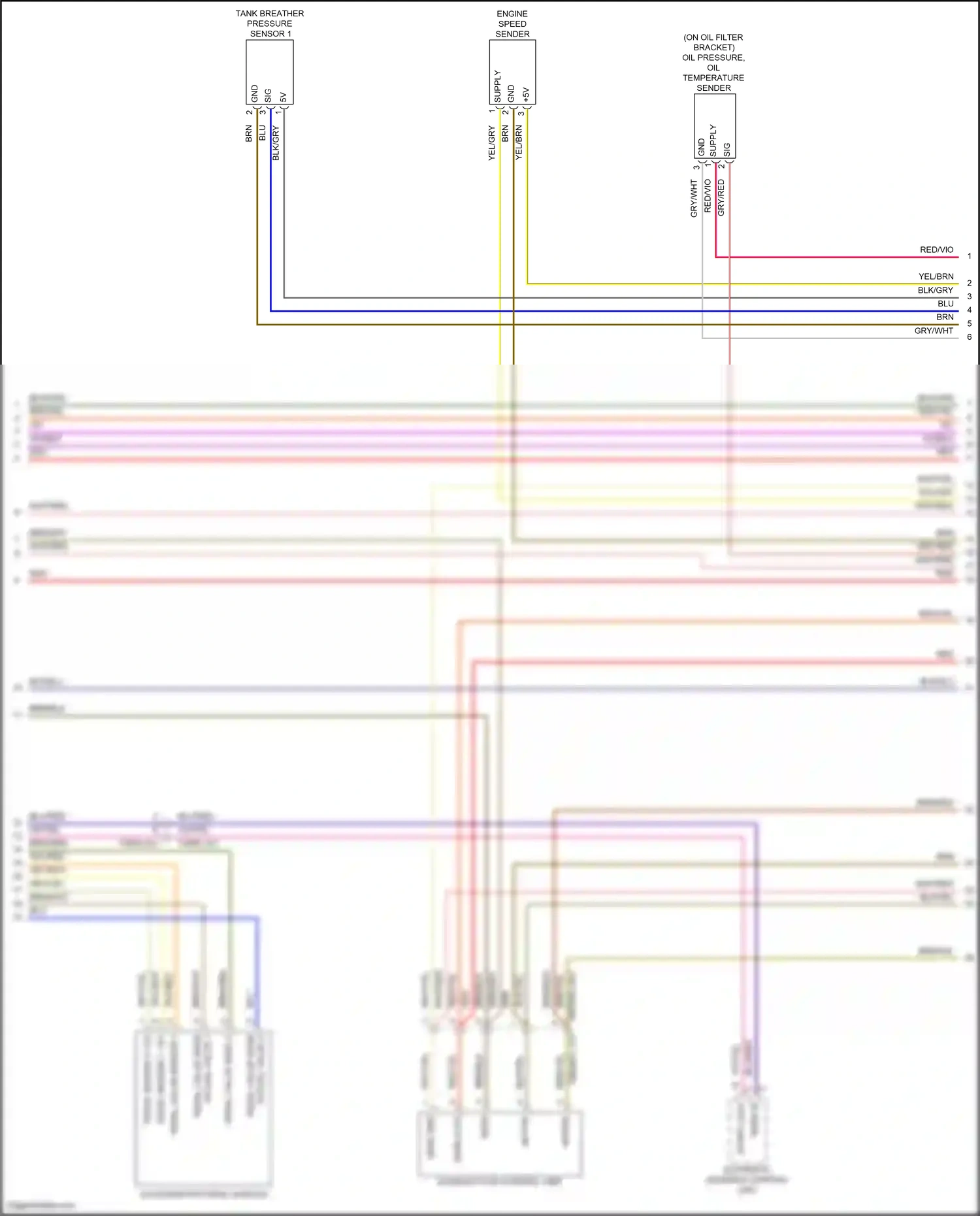 Wiring diagram automatic gearbox control unit for Porsche 911 GT3 992 (2020-2024) (7 of 7)