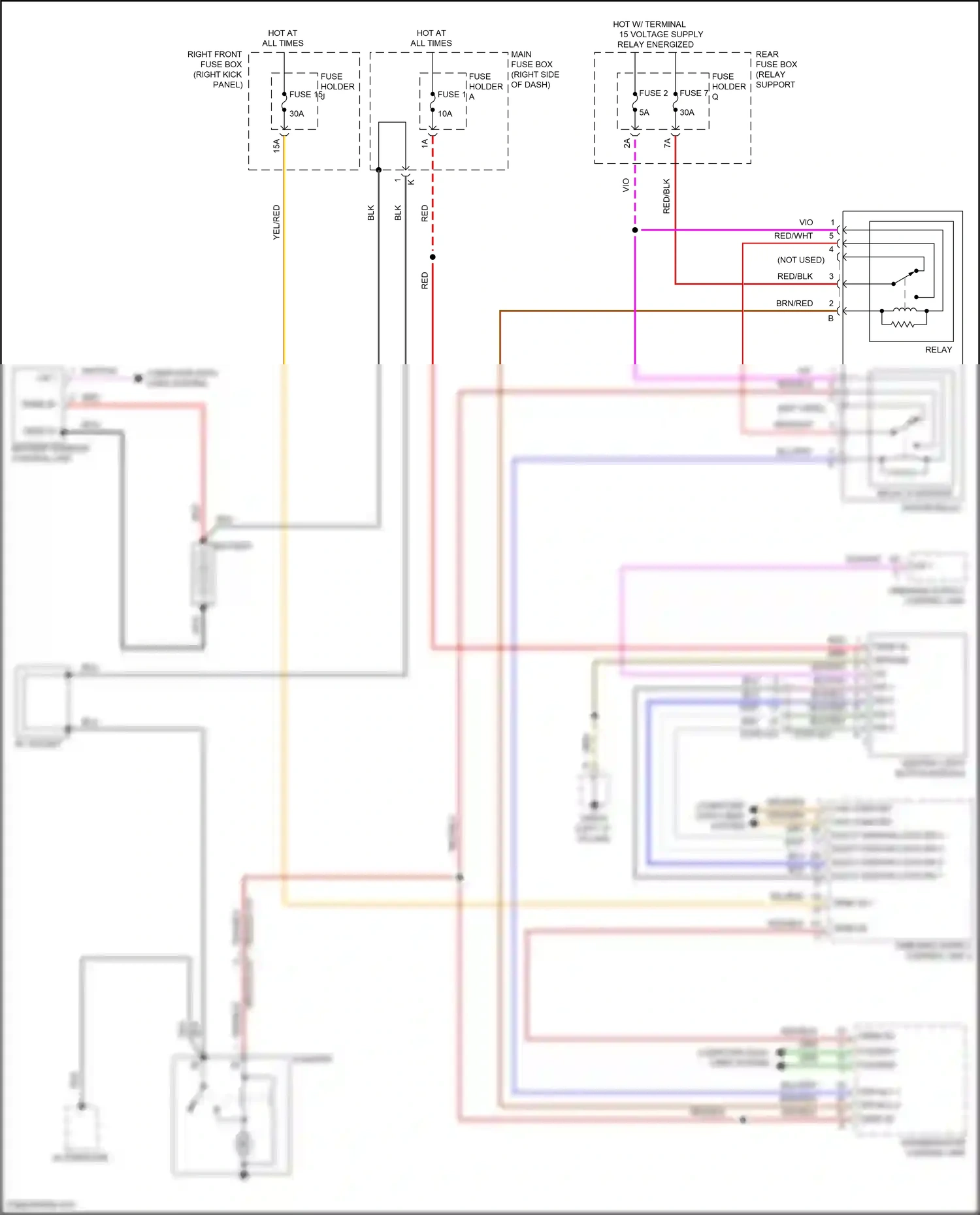 Wiring diagram b+ socket for Porsche 911 GT3 992 (2020-2024) (3 of 3)